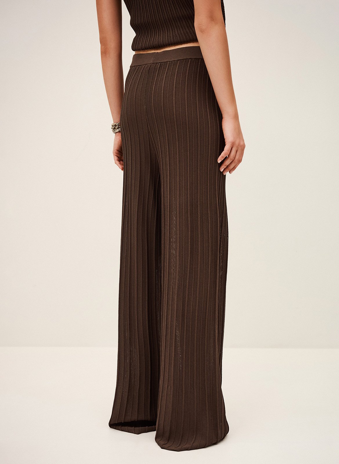 Wide elasticated plain trousers naho BA&SH Brown