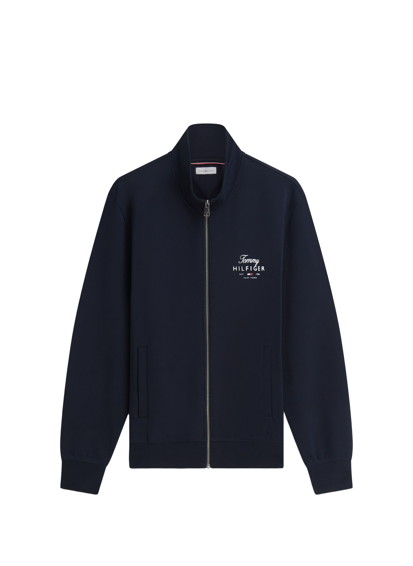 Cotton zip-up logo sweatshirt TOMMY HILFIGER Blue