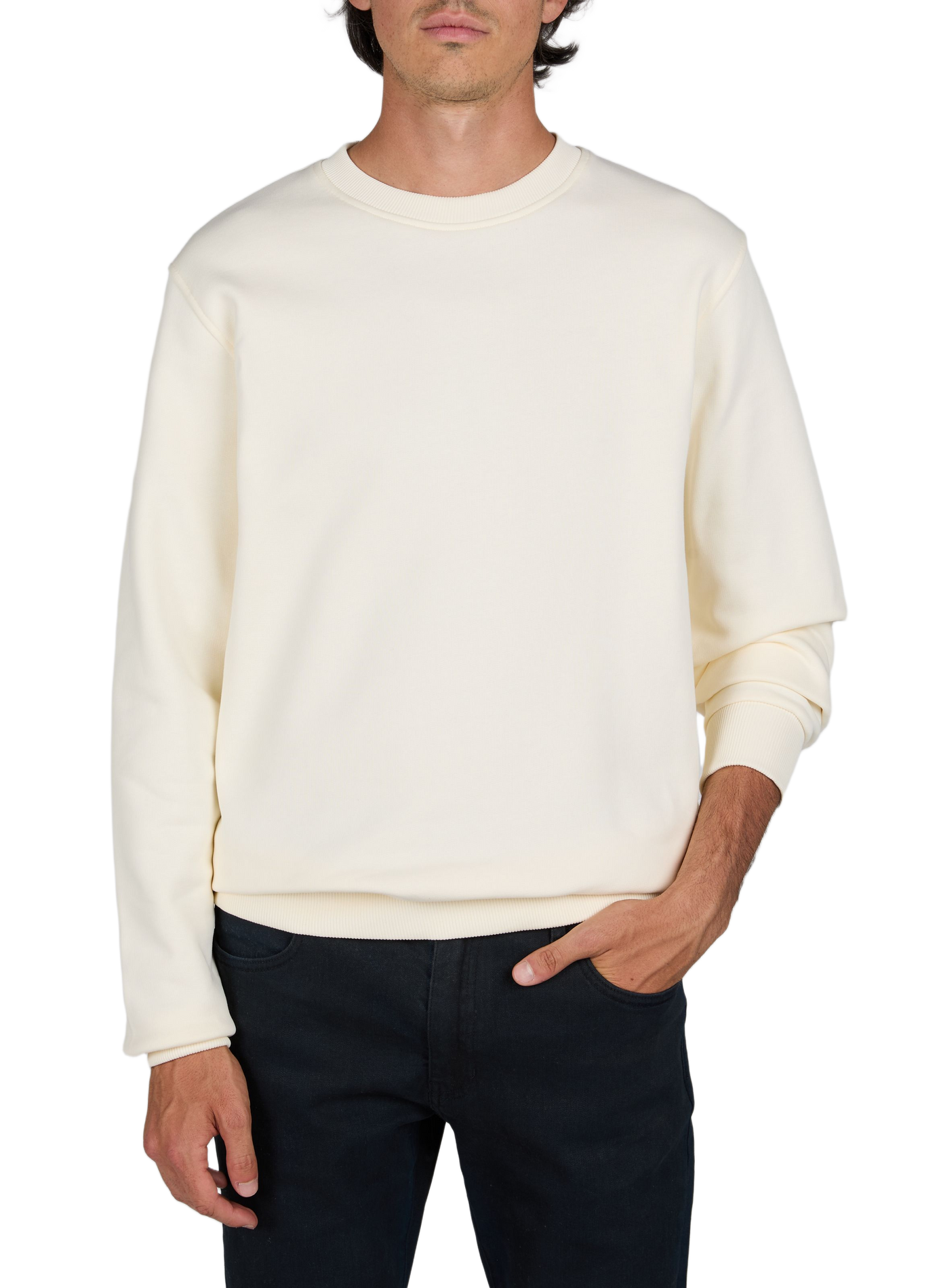 Straight printed cotton sweatshirt LES DEUX White
