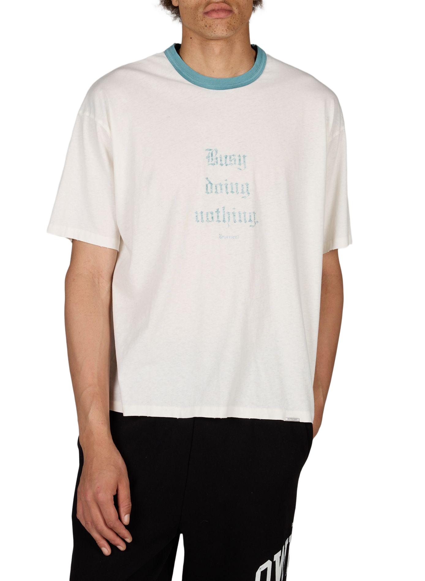 Straight printed t-shirt in blended cotton REPRESENT White