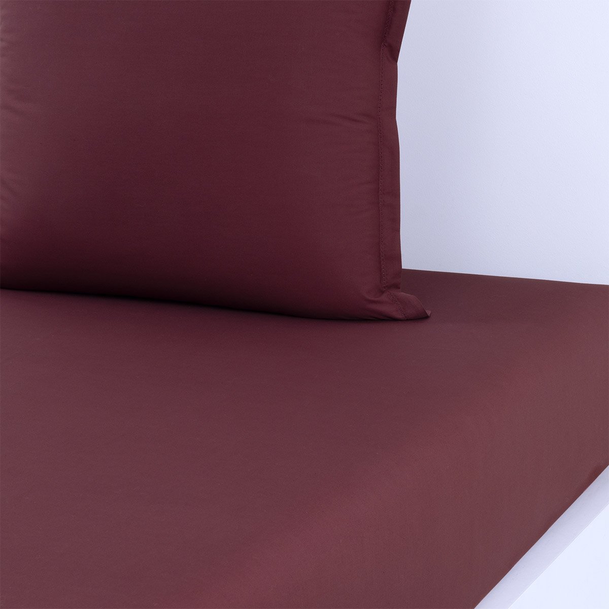 Drap housse en percale de coton, alcove DESFORGES Violet