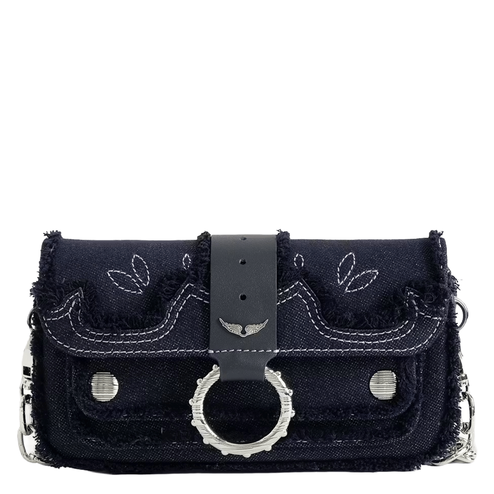 Sac à main en coton kate wallet ZADIG&VOLTAIRE Bleu