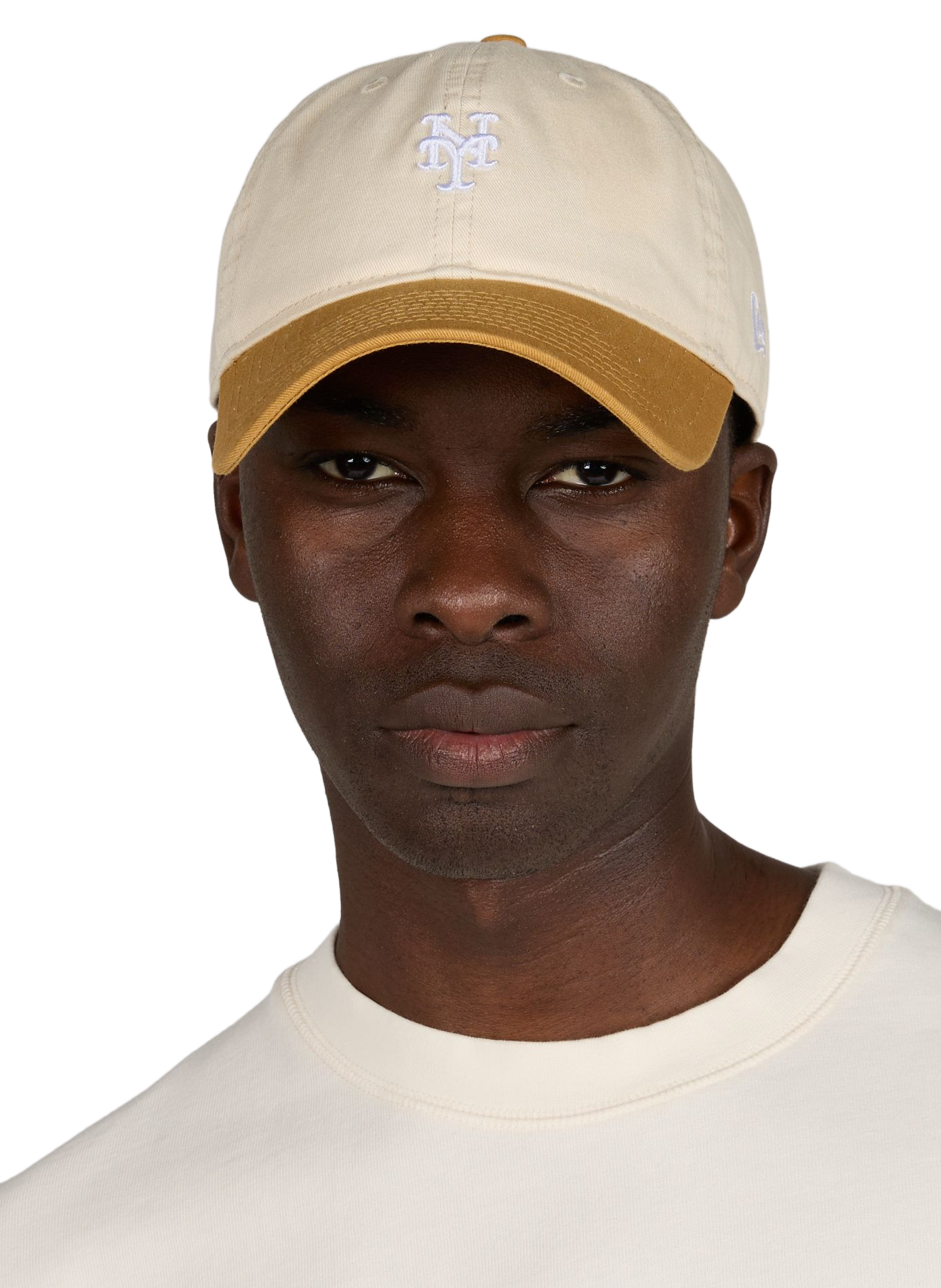 Casquette bi-colore à logo brodé en coton NEW ERA Beige