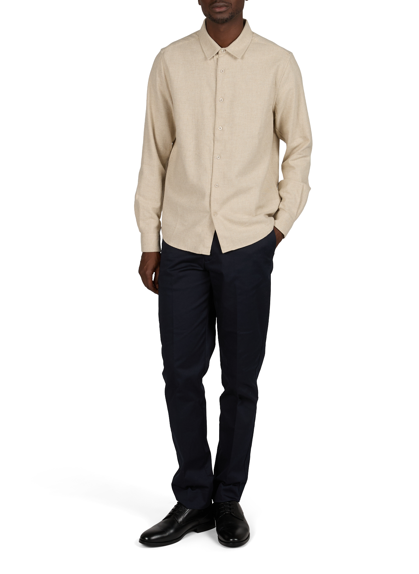 Straight cotton shirt KNOWLEDGE COTTON Grey