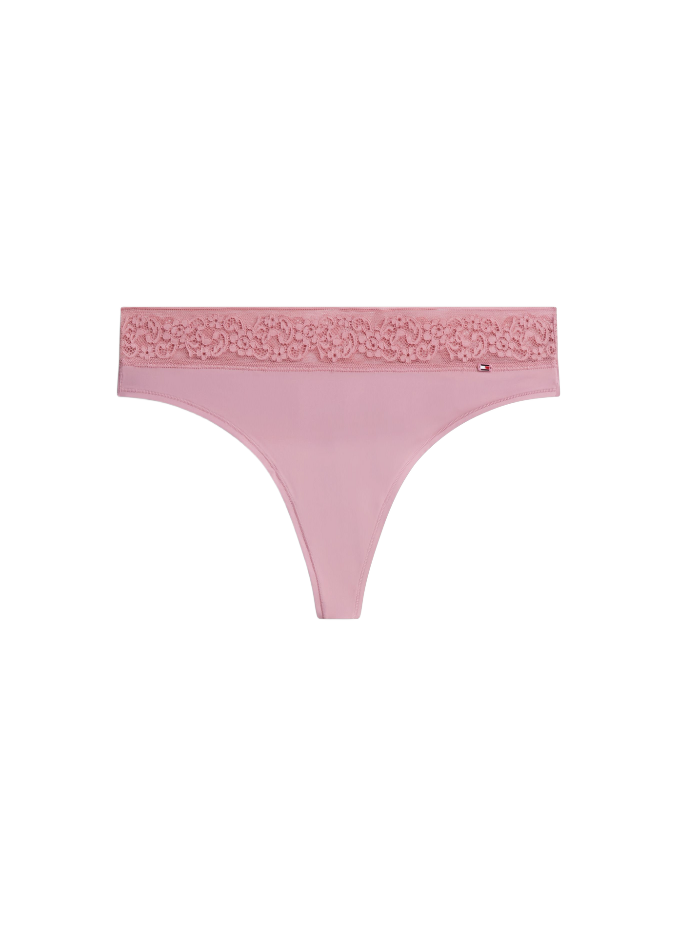 Plain thong with lace waistband TOMMY HILFIGER Pink