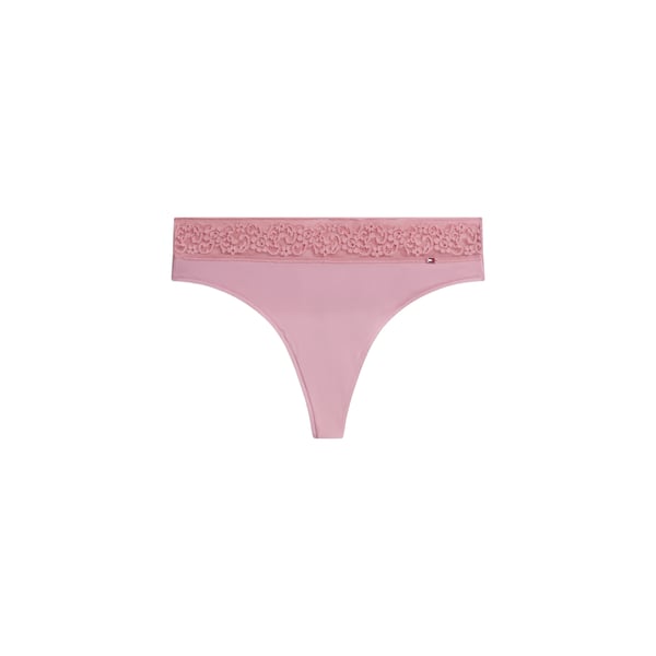 Tanga uni à bande dentelle Tanga uni à bande dentelle