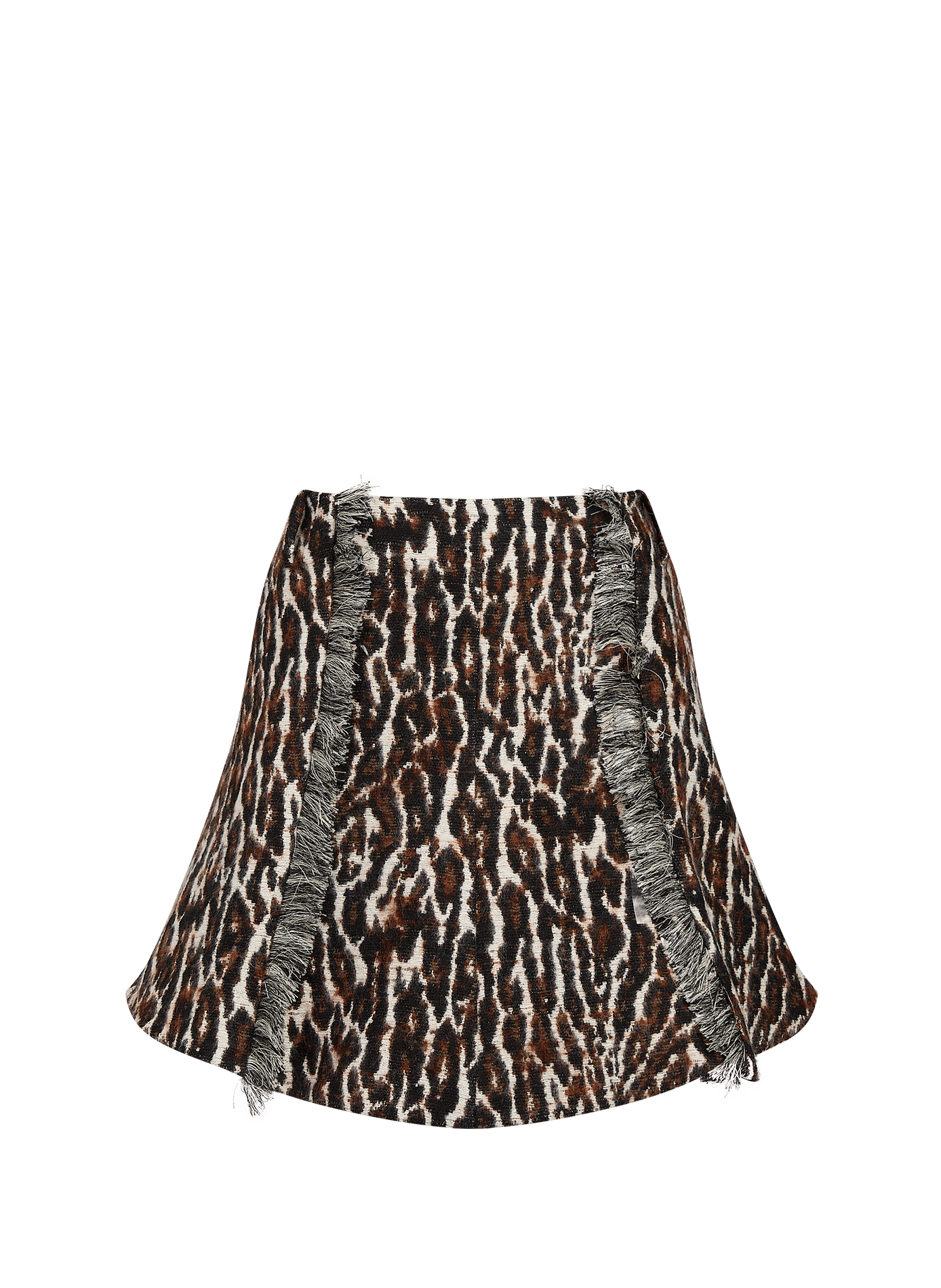 Short leopard-print skirt in a cotton blend GANNI Multicolour