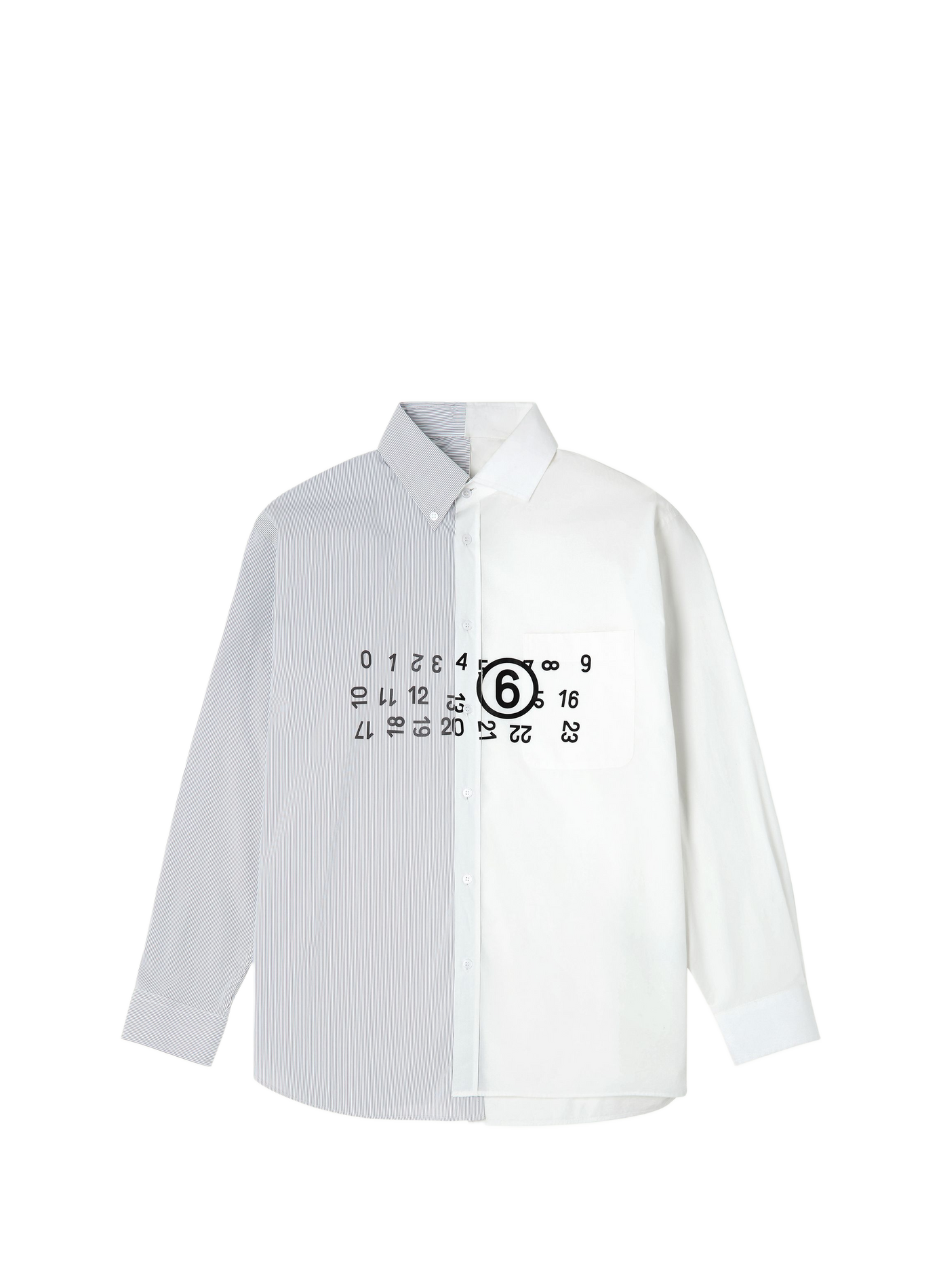 Chemise à motif asymétrique MAISON MARGIELA Blanc