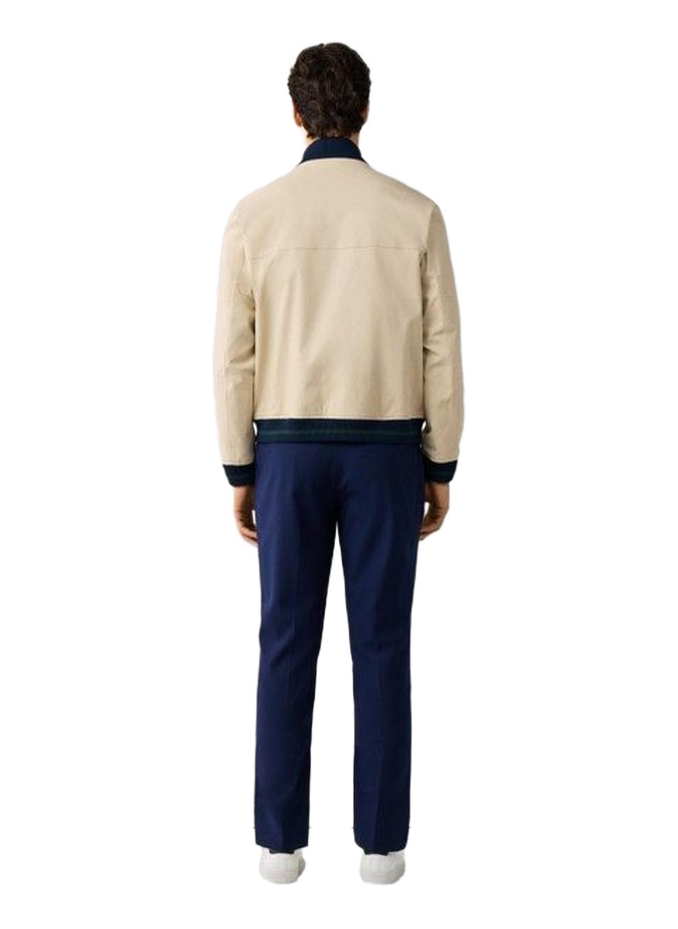 High-neck cotton jacket FACONNABLE Beige