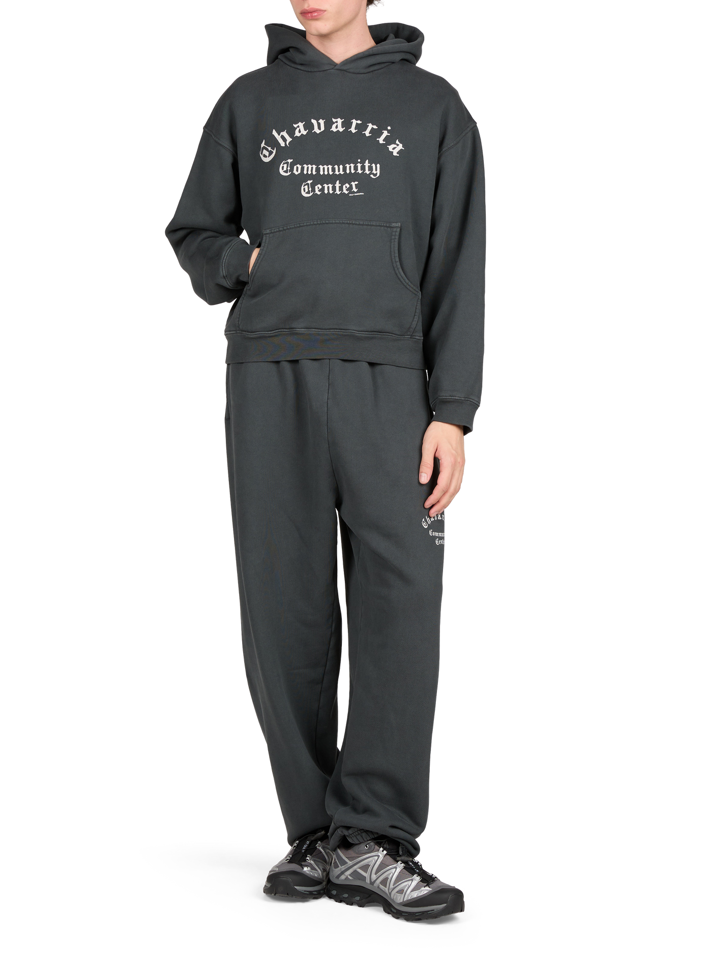 Plain oversized cotton joggers WILLY CHAVARRIA Grey