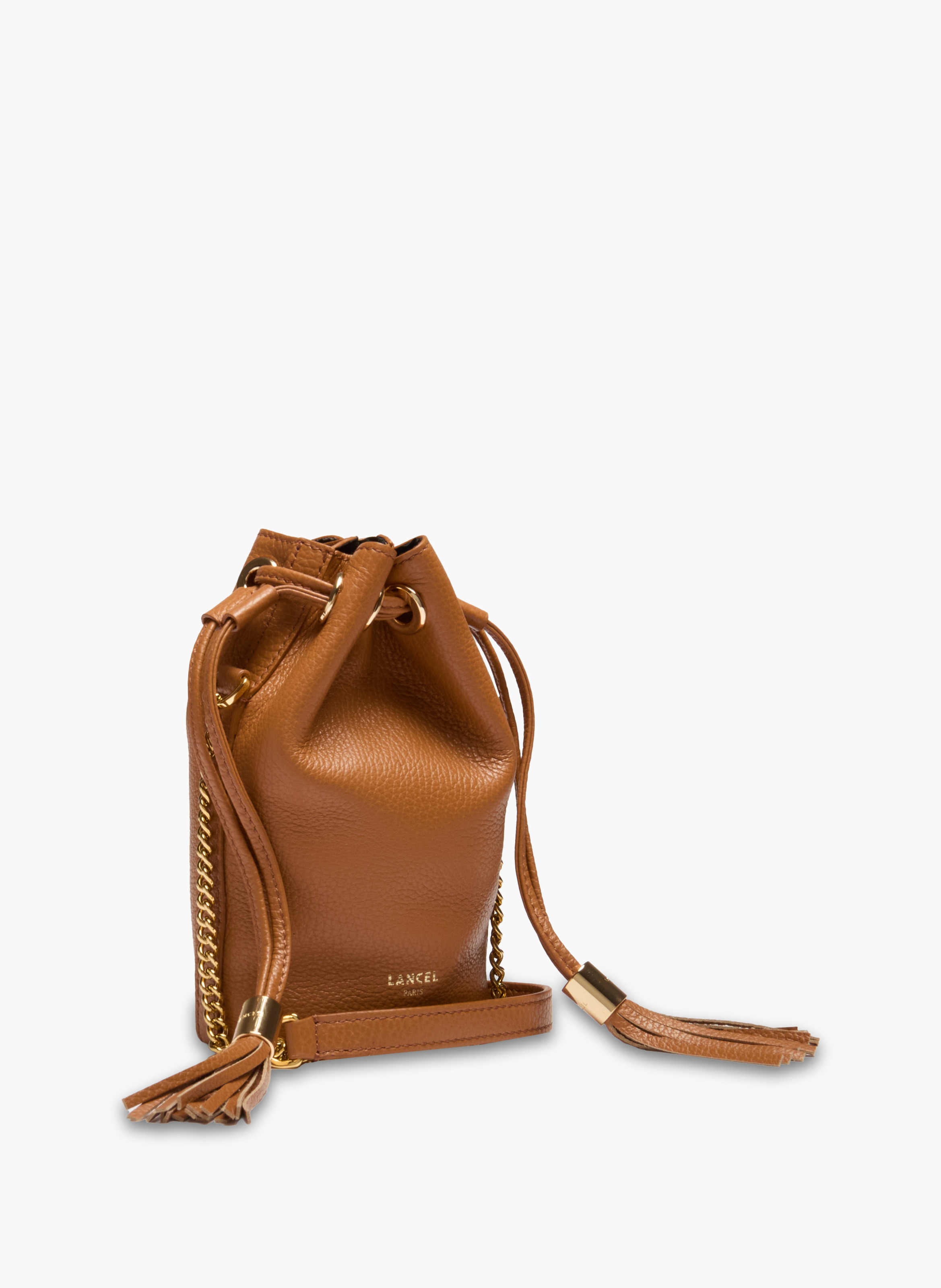 Mini sac seau premier flirt de lancel en cuir LANCEL Marron