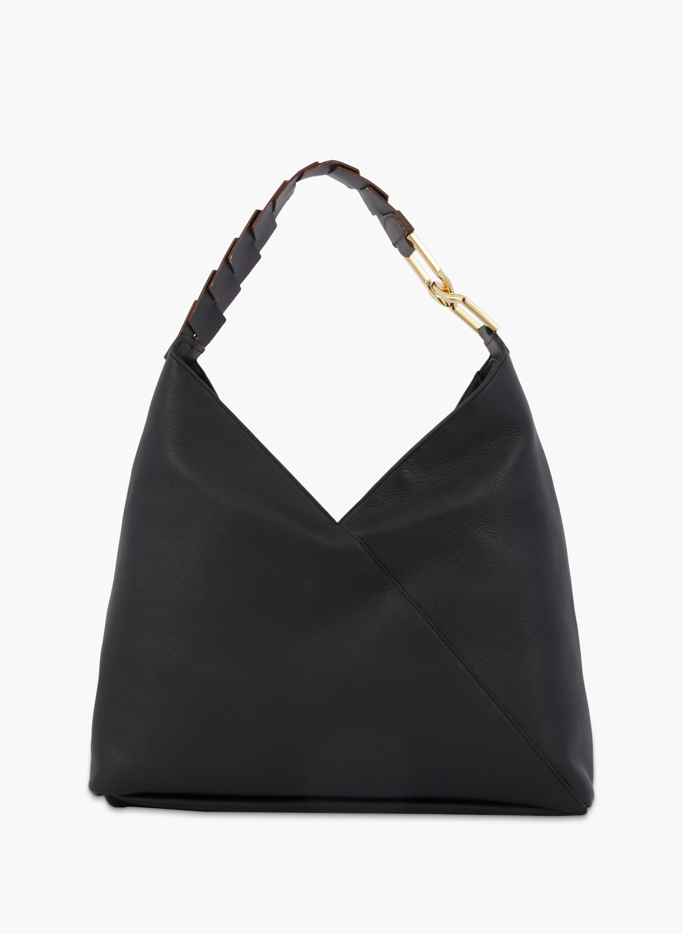 Sac hobo zippé l pagode de lancel en cuir LANCEL Noir