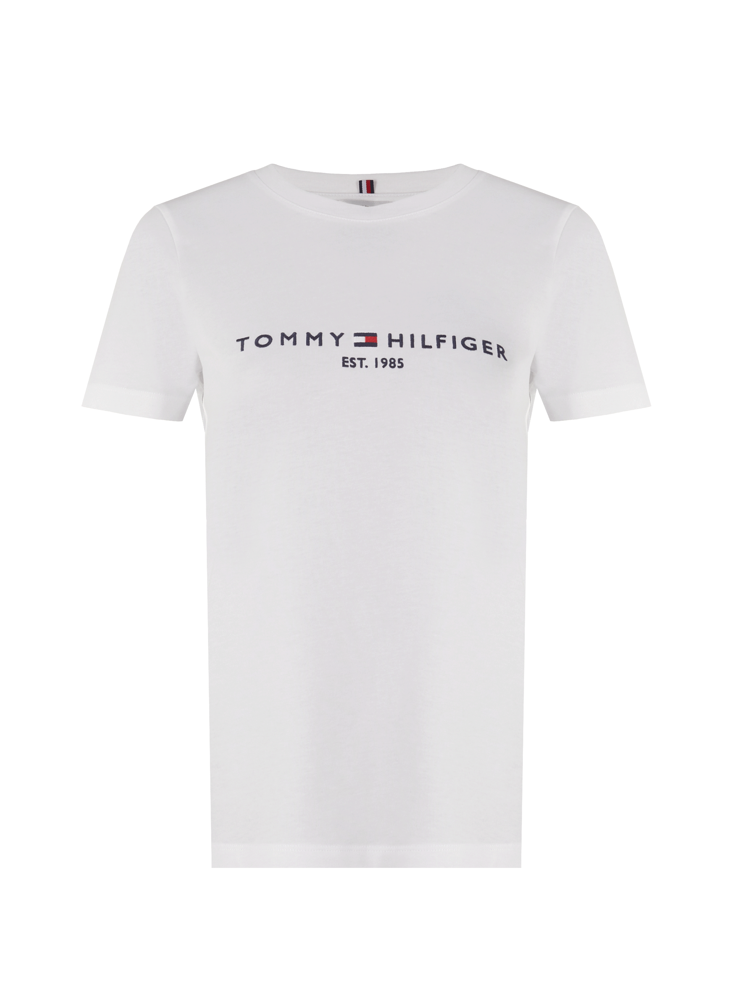 Organic cotton round-neck T-shirt TOMMY HILFIGER White