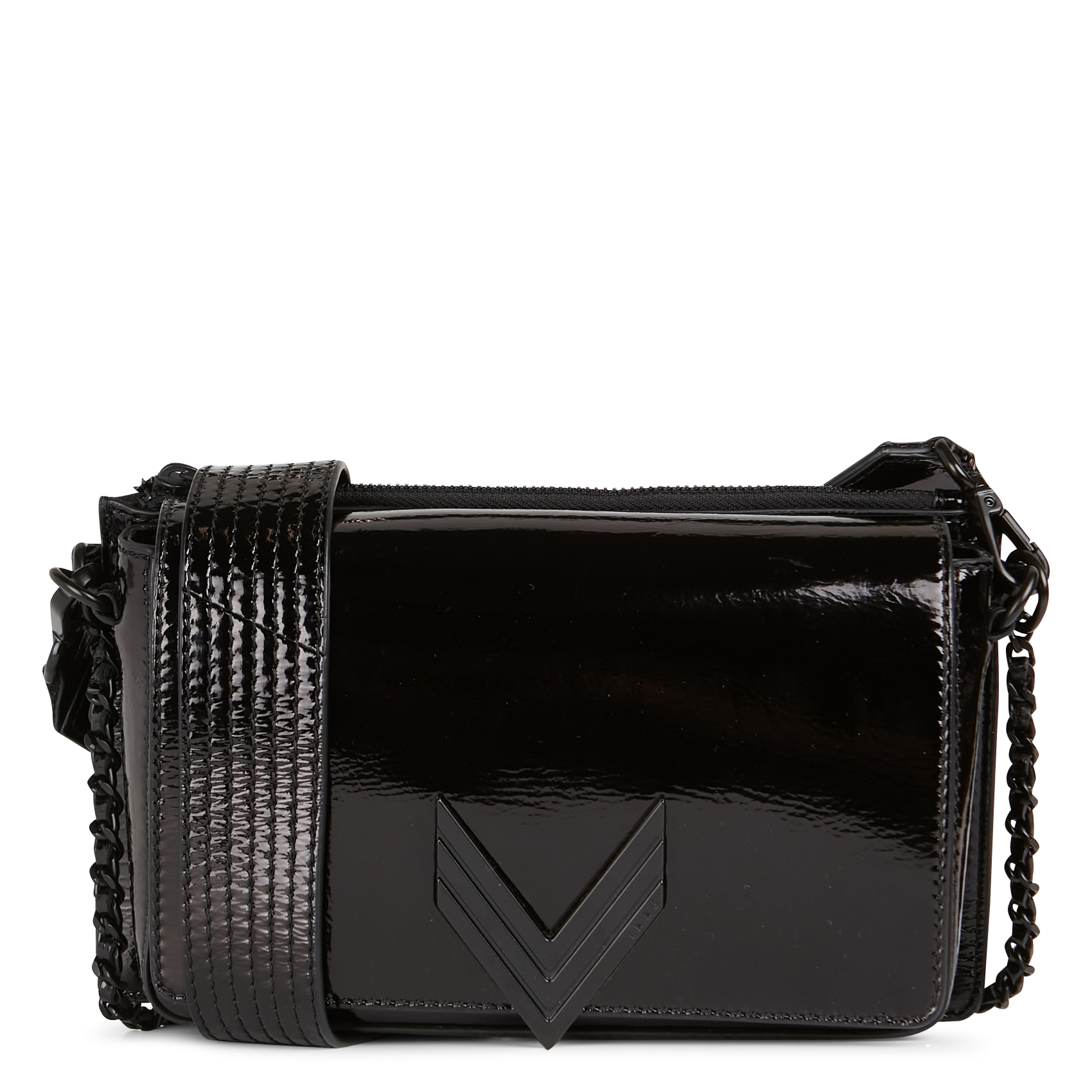 Sac bandoulière en cuir vernis