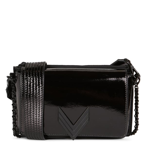 Sac bandoulière en cuir vernis