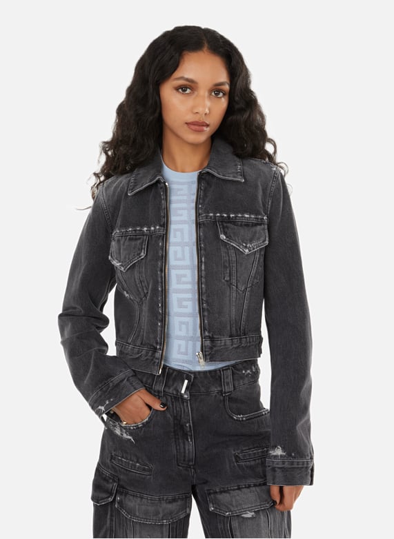 Givenchy black jean jacket clearance