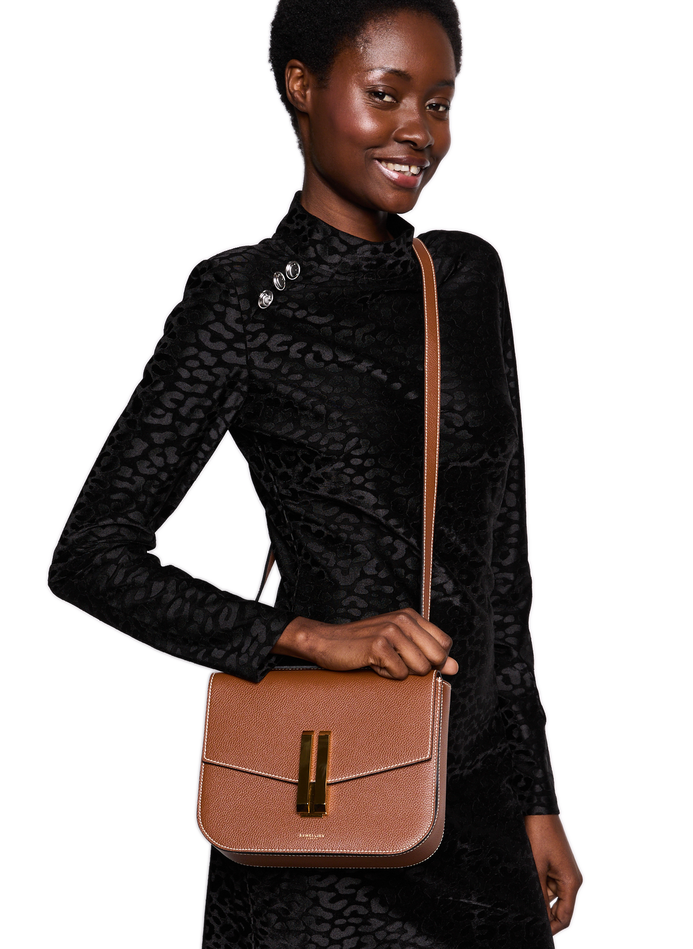 Sac à main Vancouver en cuir  DEMELLIER LONDON Marron