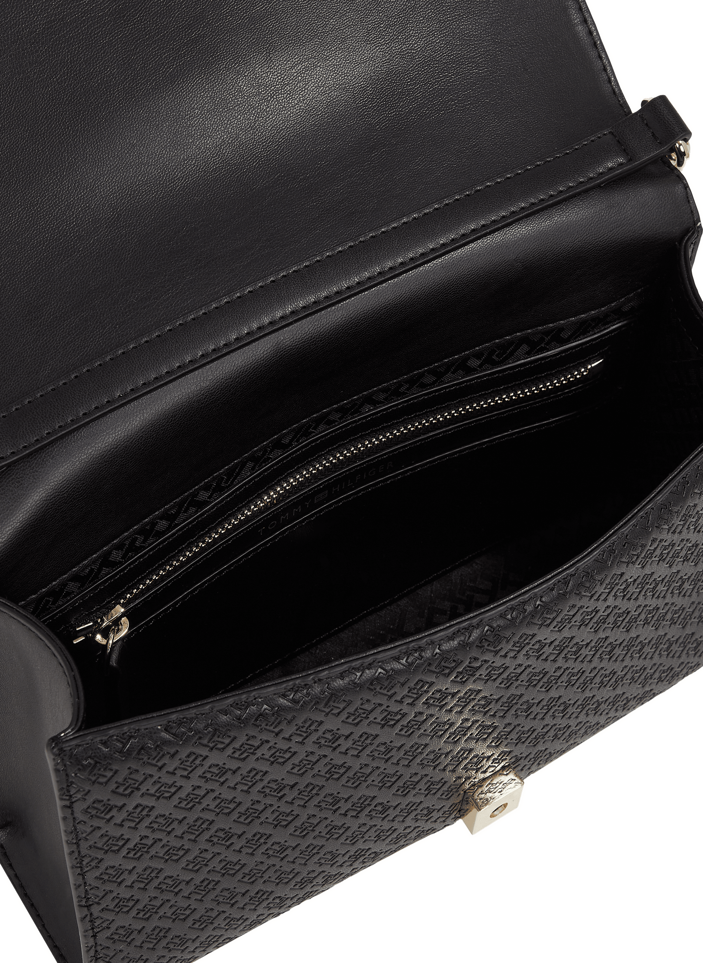 Textured handbag Black