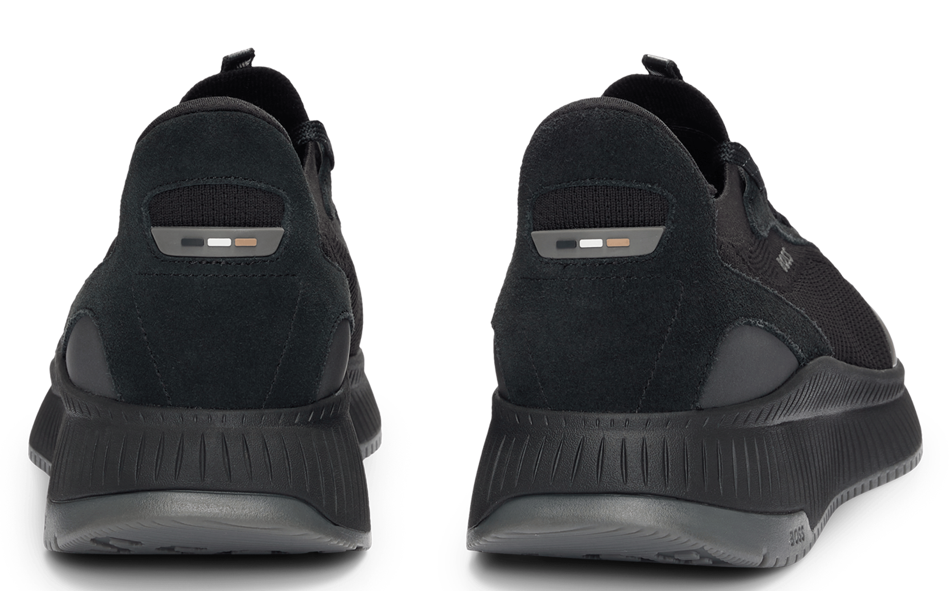 Baskets basses en toile BOSS Noir