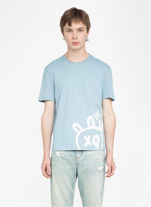Tee-shirt col rond en coton stockly Bleu by ZADIG&VOLTAIRE ZADIG&VOLTAIRE Tee-shirt col rond en coton stockly Bleu