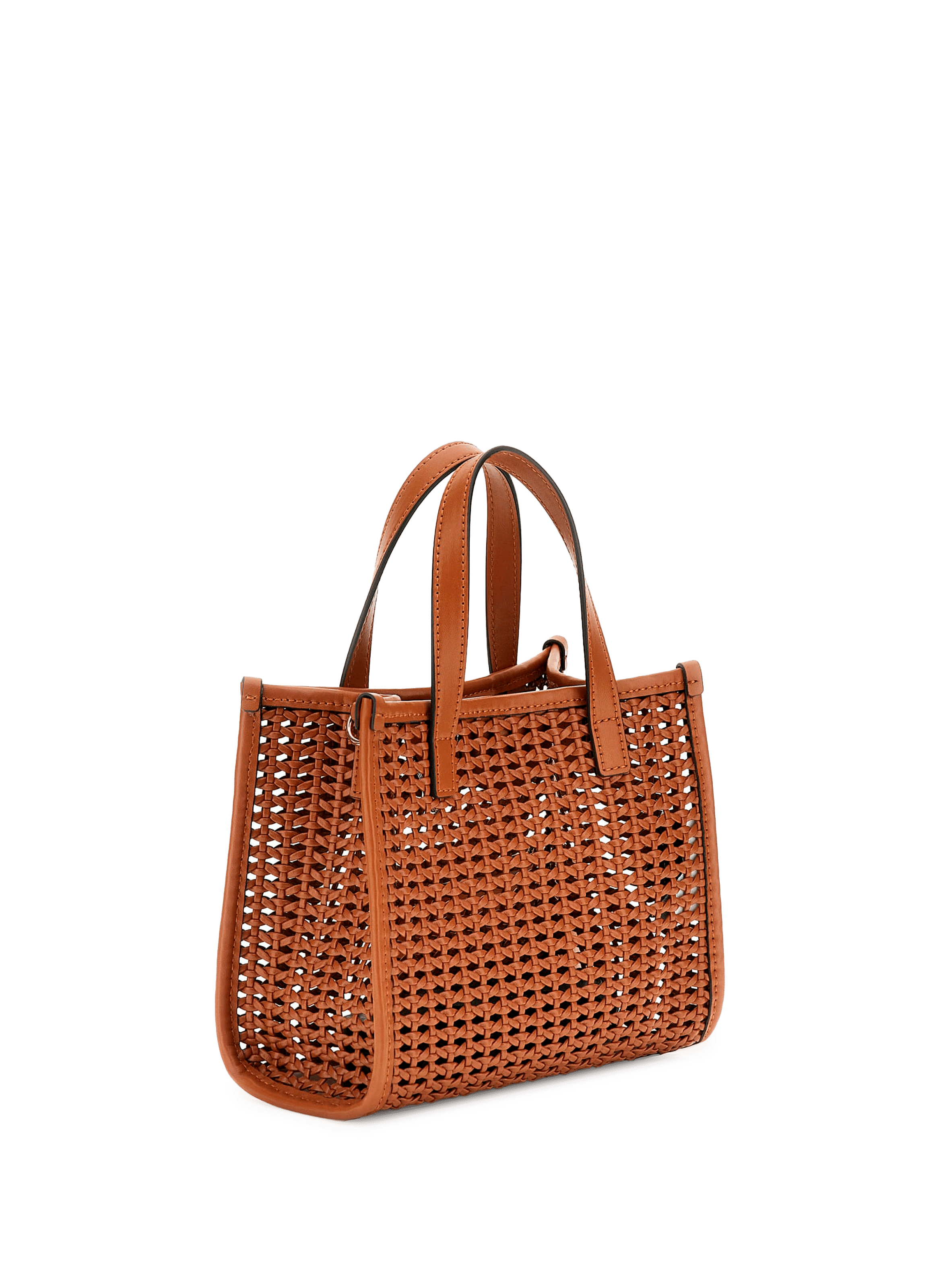 Brigitta braided handbag GUESS Brown