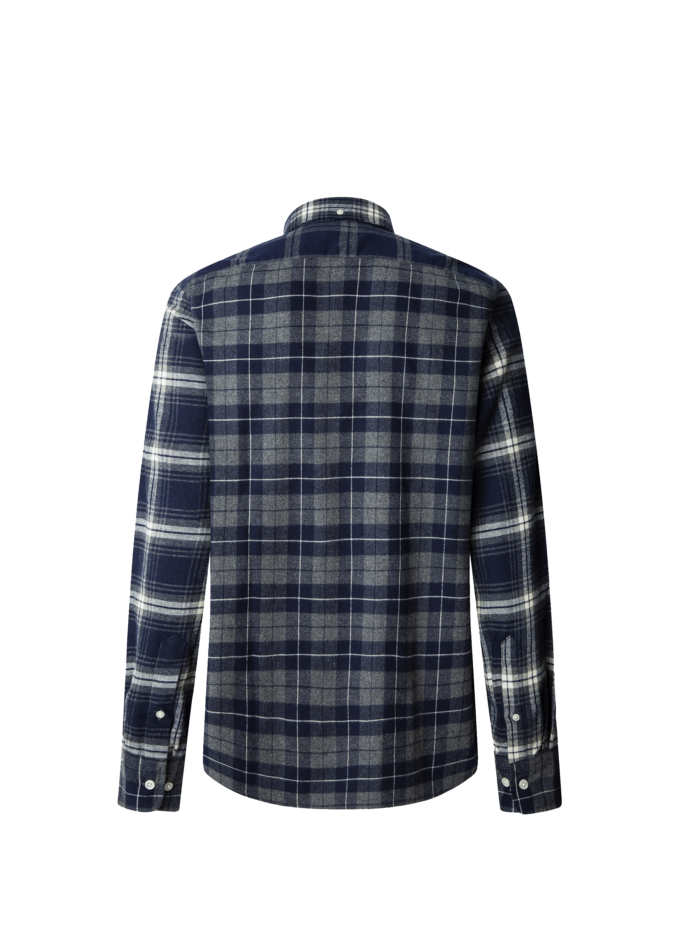 Chemise col américain à carreaux en coton FACONNABLE Bleu