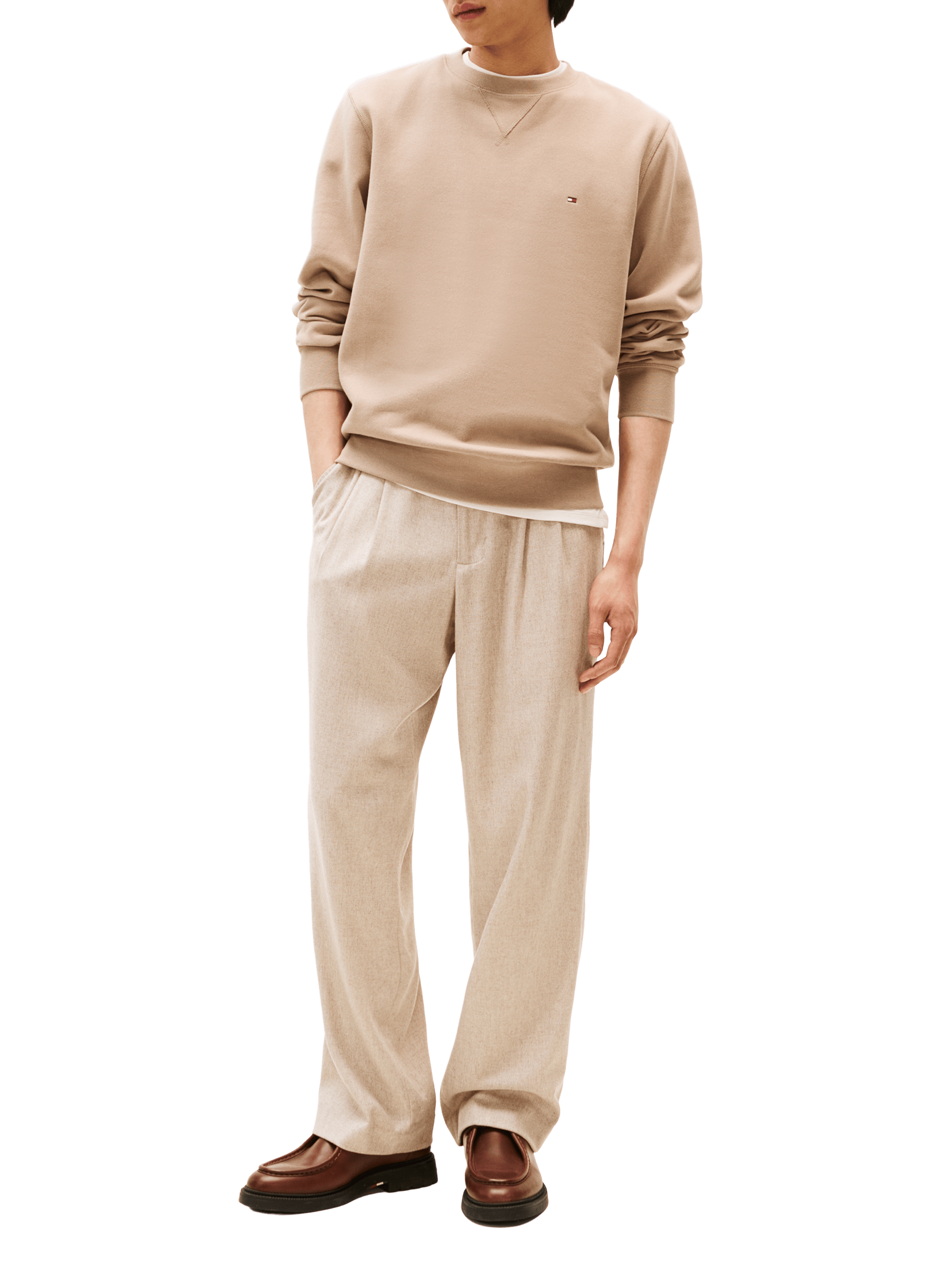 Sweatshirt en coton TOMMY HILFIGER Beige