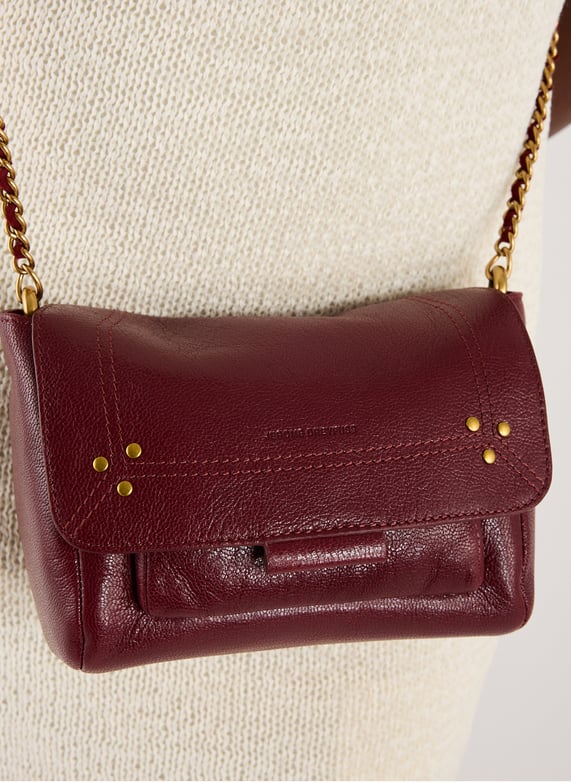 Sac à bandoulière Lulu S en cuir | Rouge by JÉRÔME DREYFUSS Sac à bandoulière Lulu S en cuir Rouge