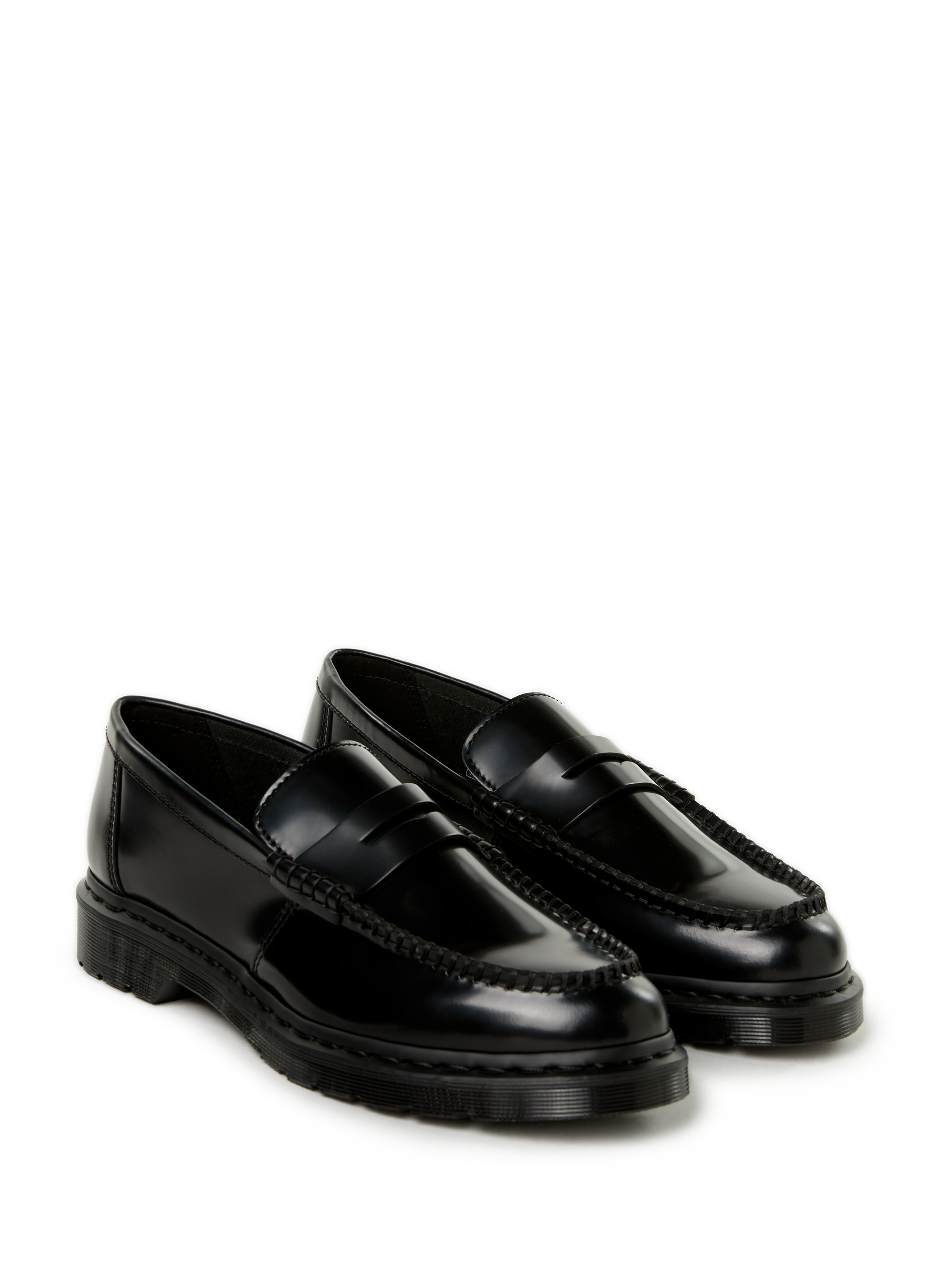 Mocassins unis en cuir DR. MARTENS Noir