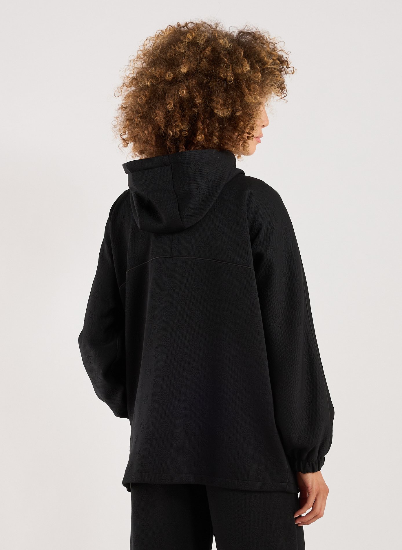 Oversized Hooded Jacket GUESS Black