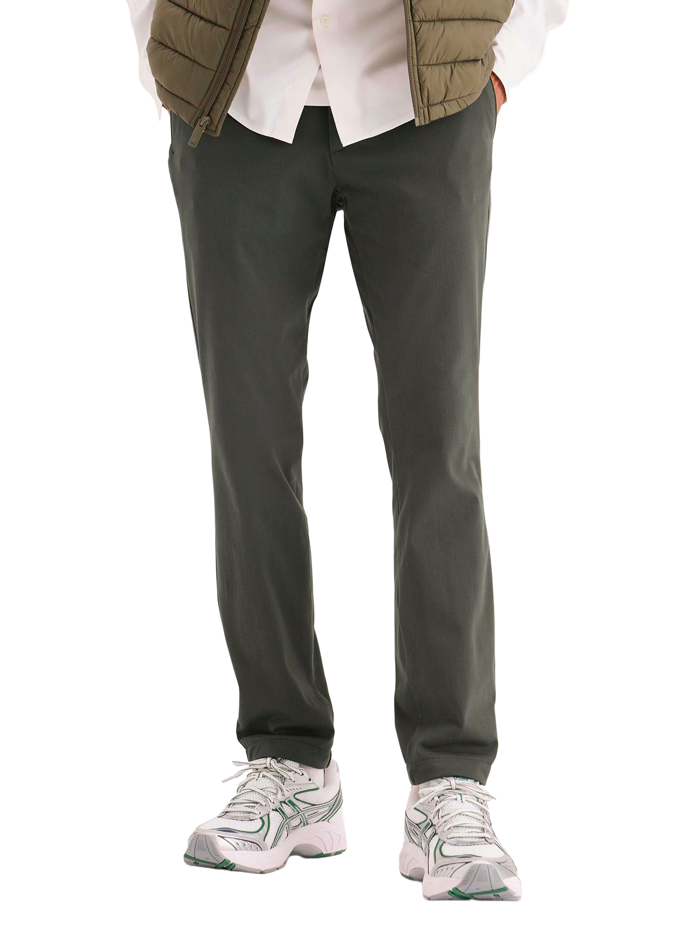 DOCKERS Pantalon chino en coton mélangé Kaki