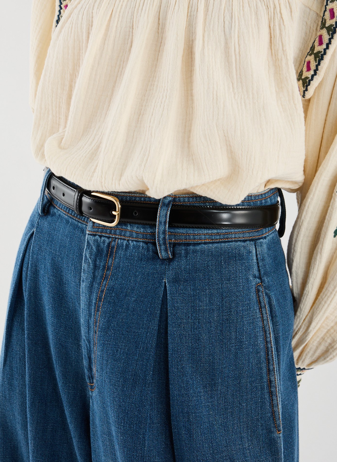 Ceinture en cuir SAISON 1865 Noir