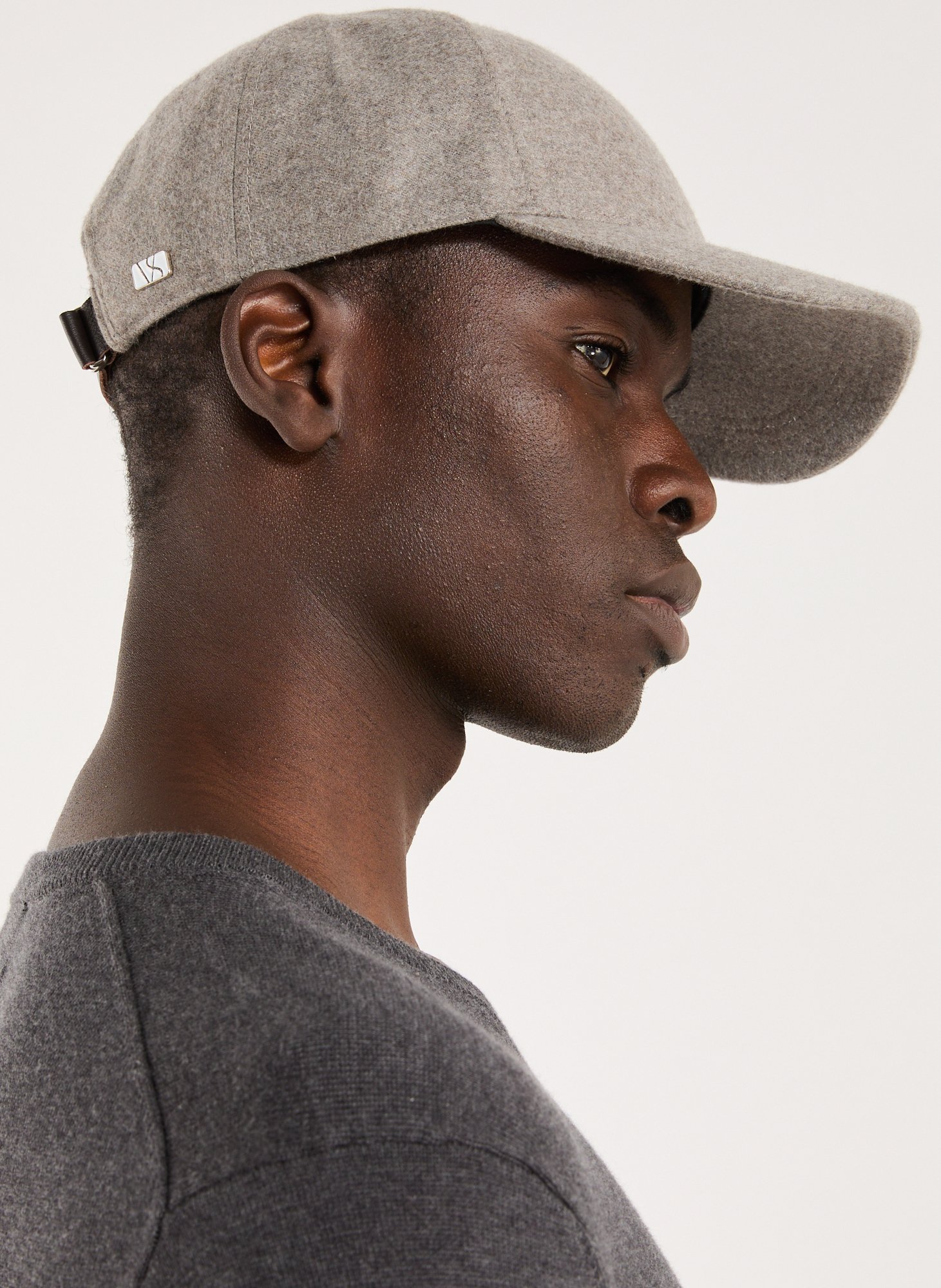 Houndstooth cashmere cap VARSITY Beige