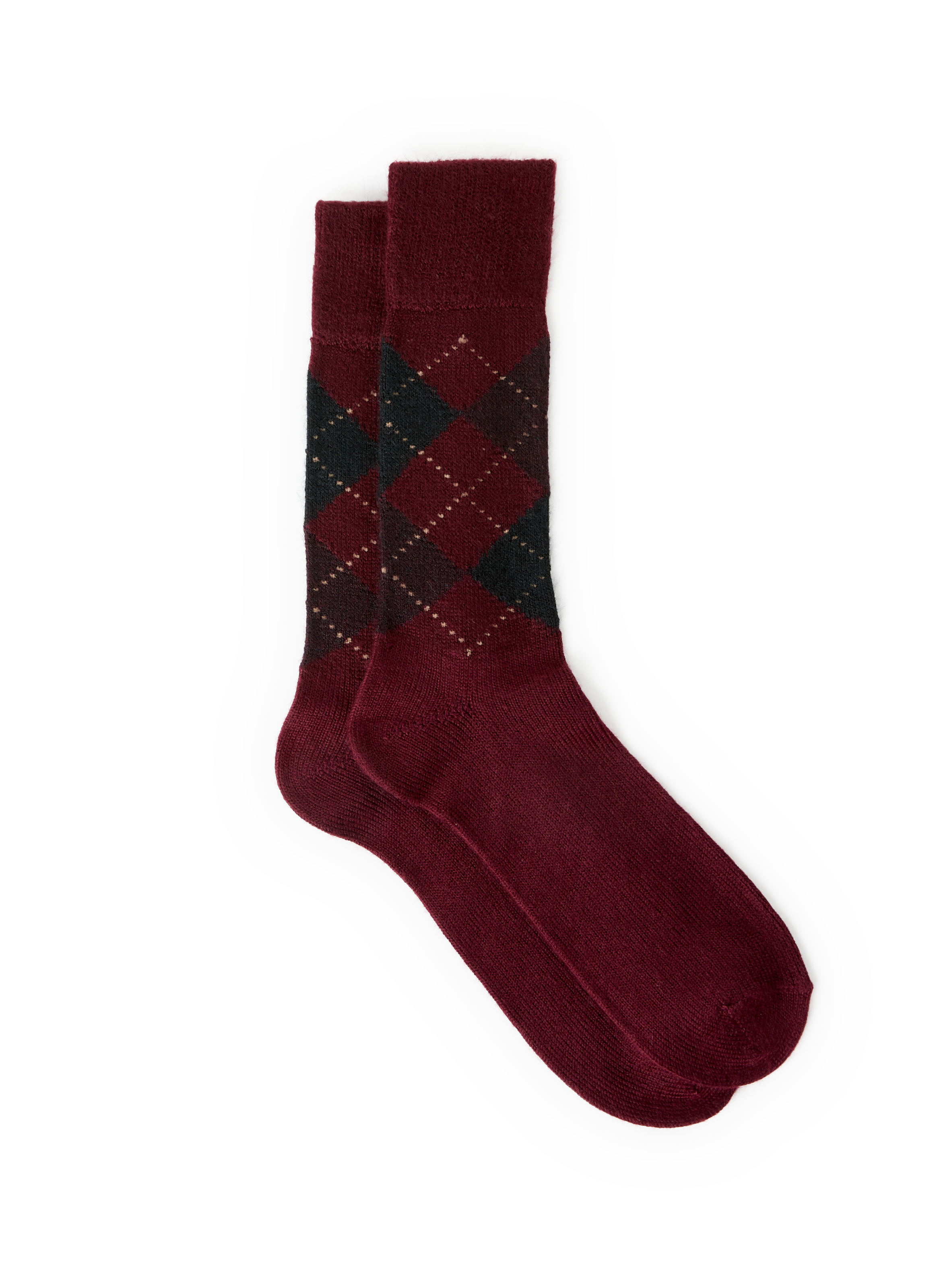 BURLINGTON Chaussettes mi-hautes à motif losanges Rouge