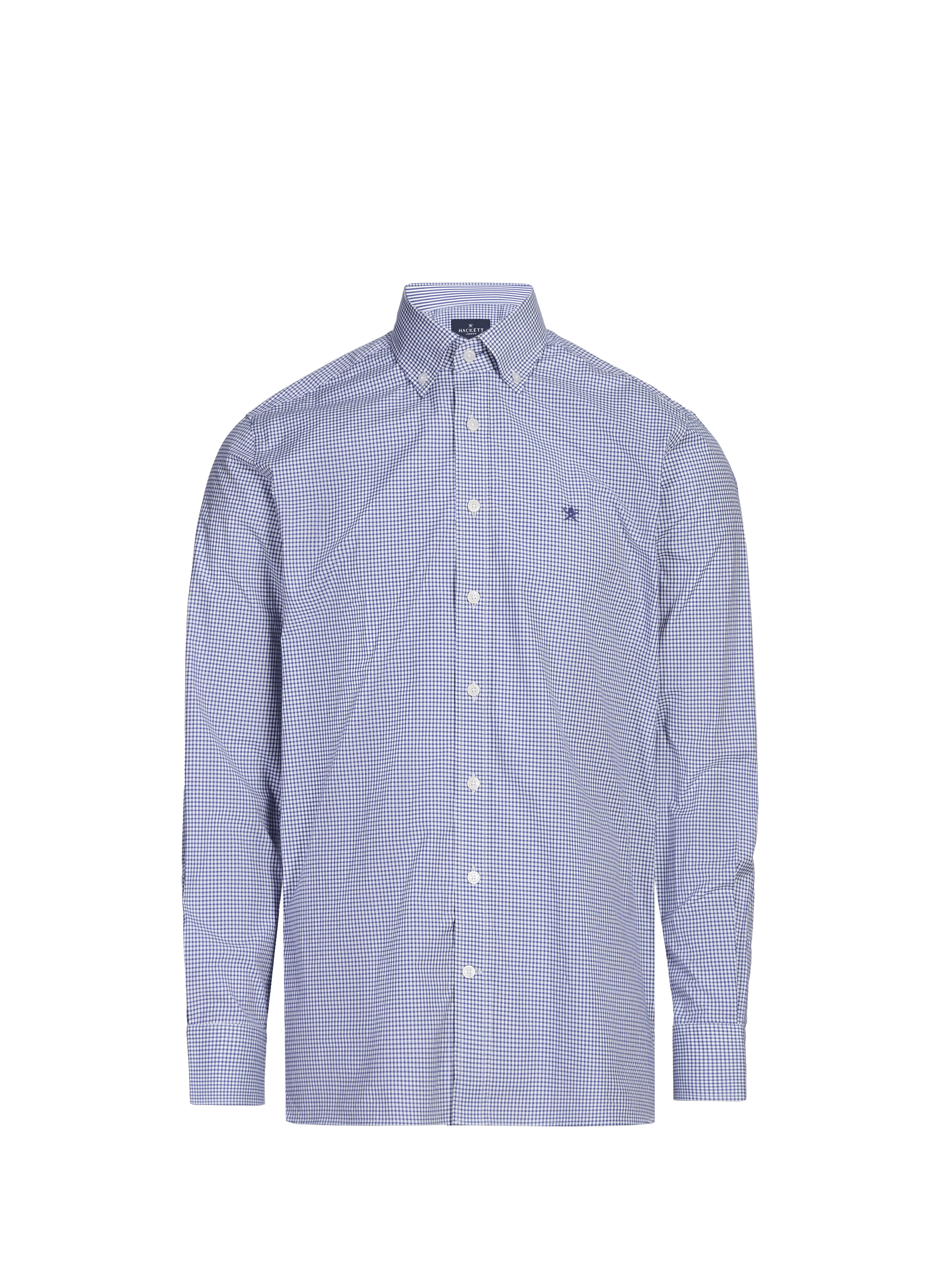 Check cotton Shirt HACKETT Blue