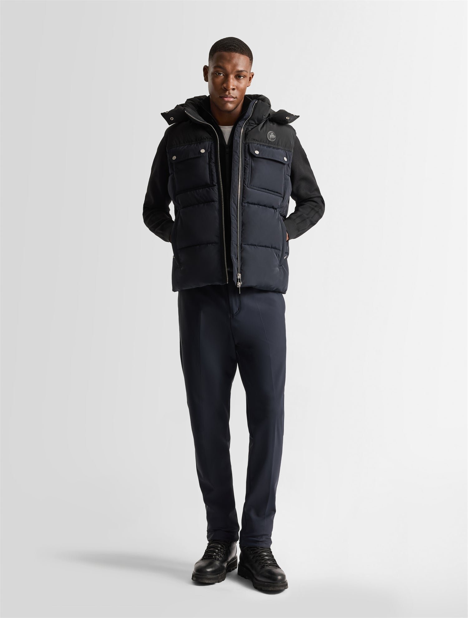 Veste sans manches yonox col capuche coupe regular FUSALP Bleu