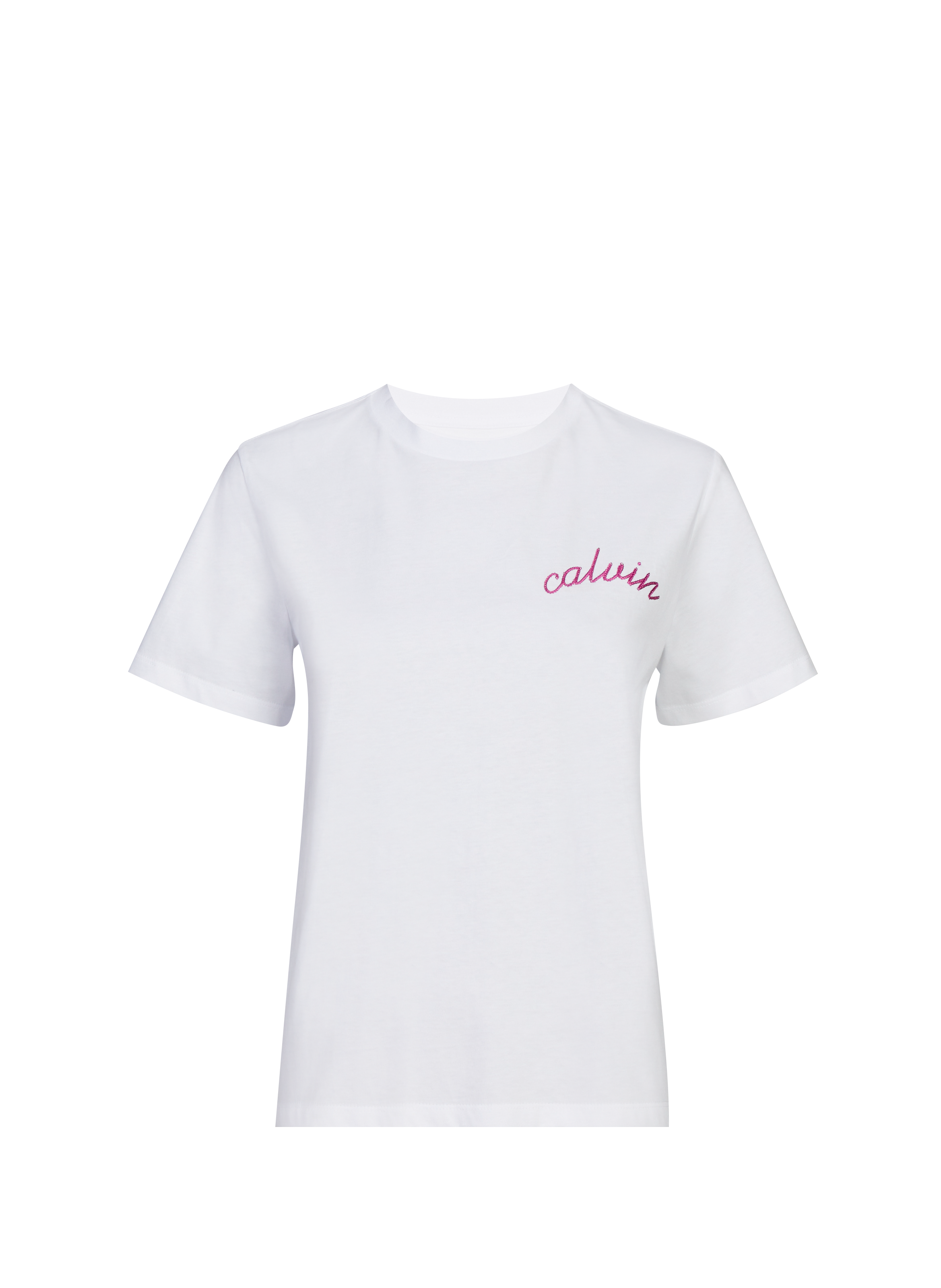 CALVIN KLEIN T-shirt col rond en coton Blanc