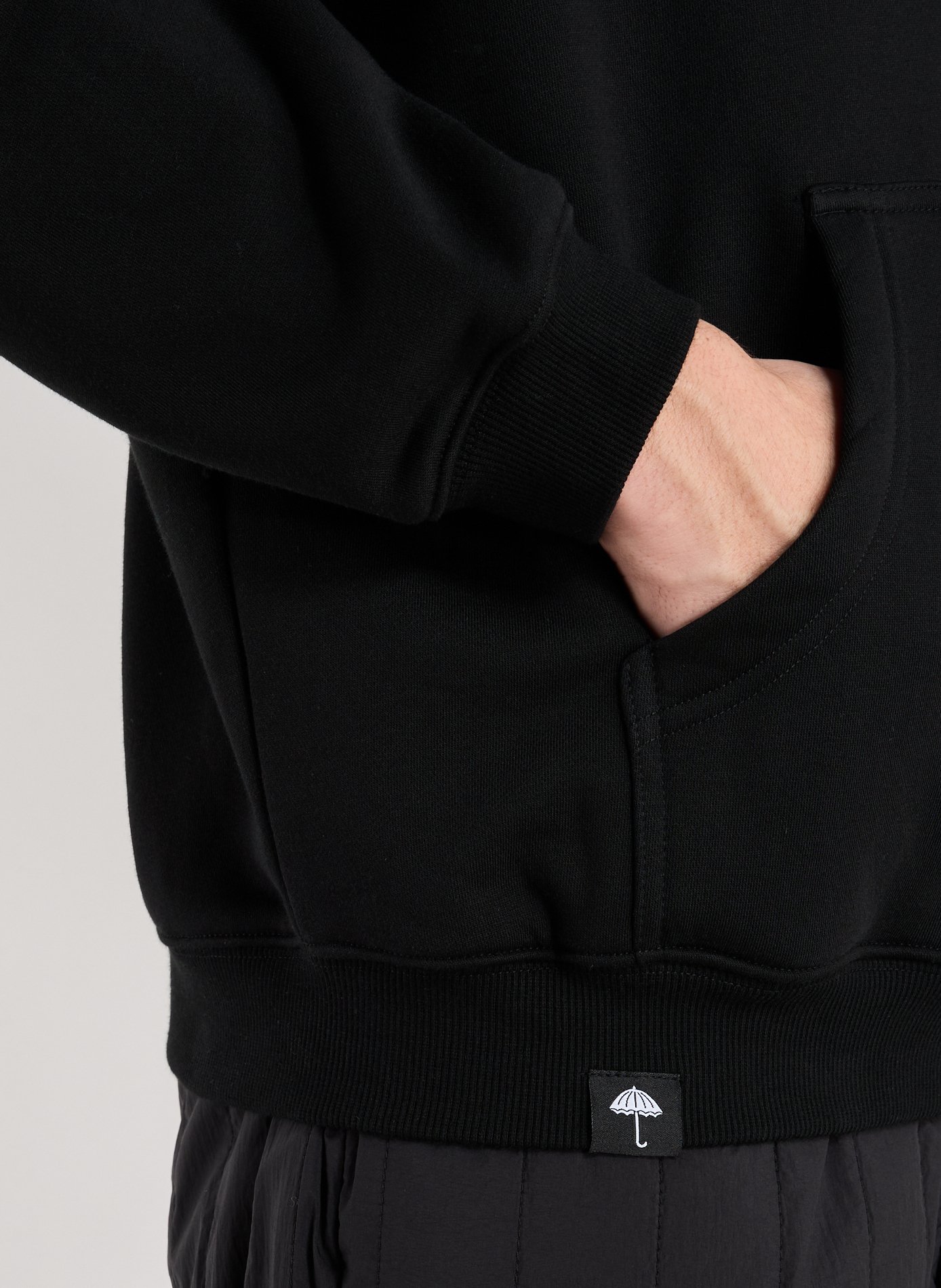 Oversized hooded sweatshirt in mixed cotton HELAS CAPS Blue