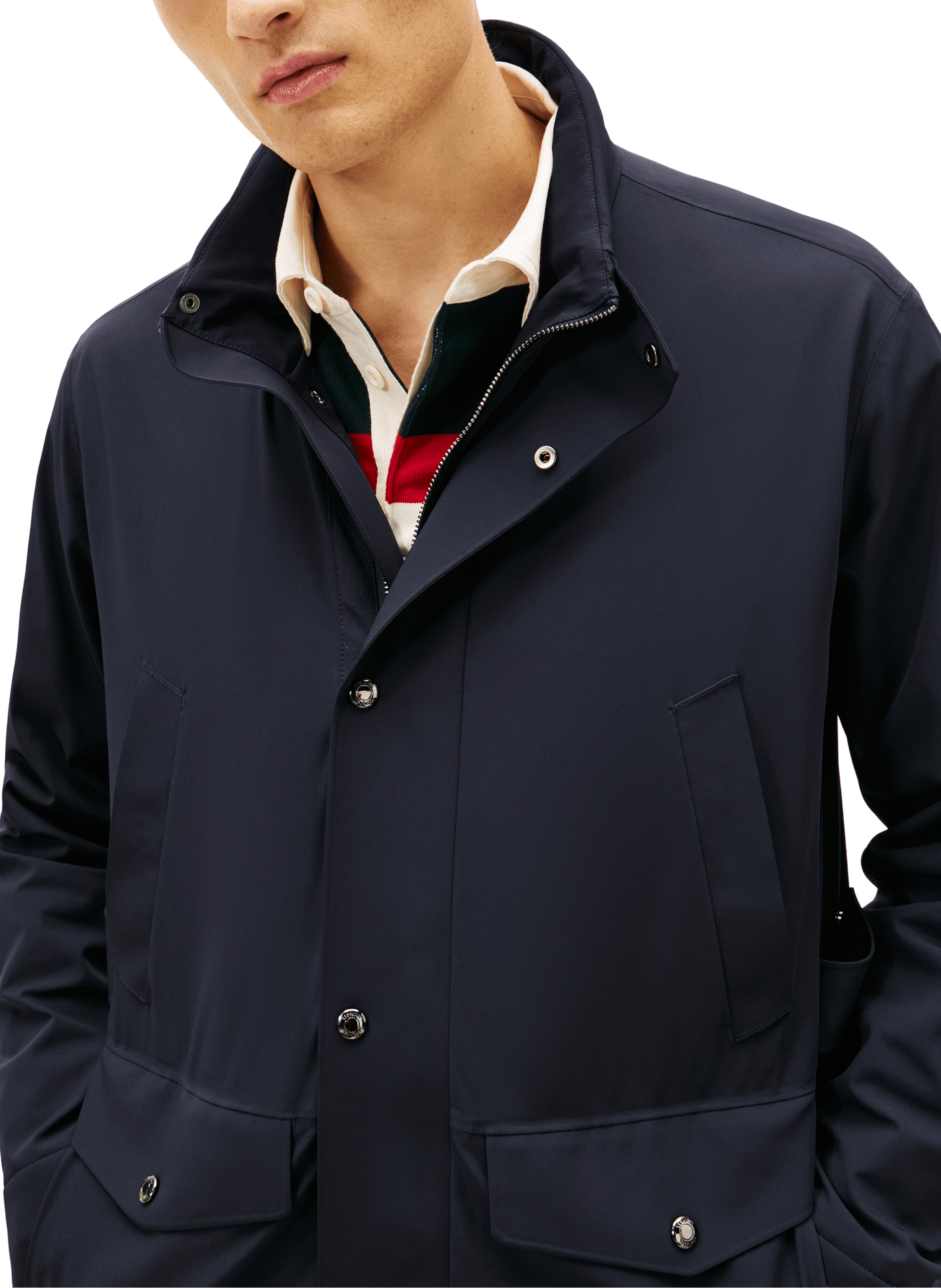 Veste col montant capuche amovible TOMMY HILFIGER Bleu
