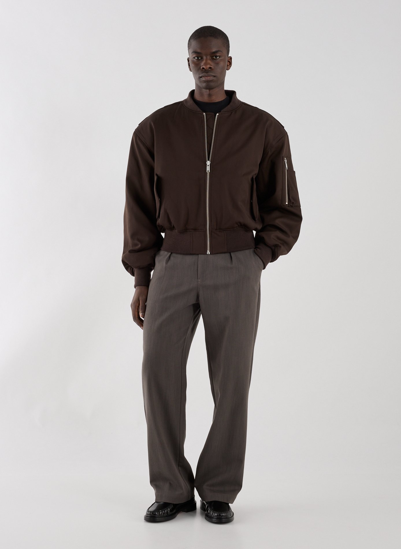 Bomber en laine ENTIRE STUDIOS Marron