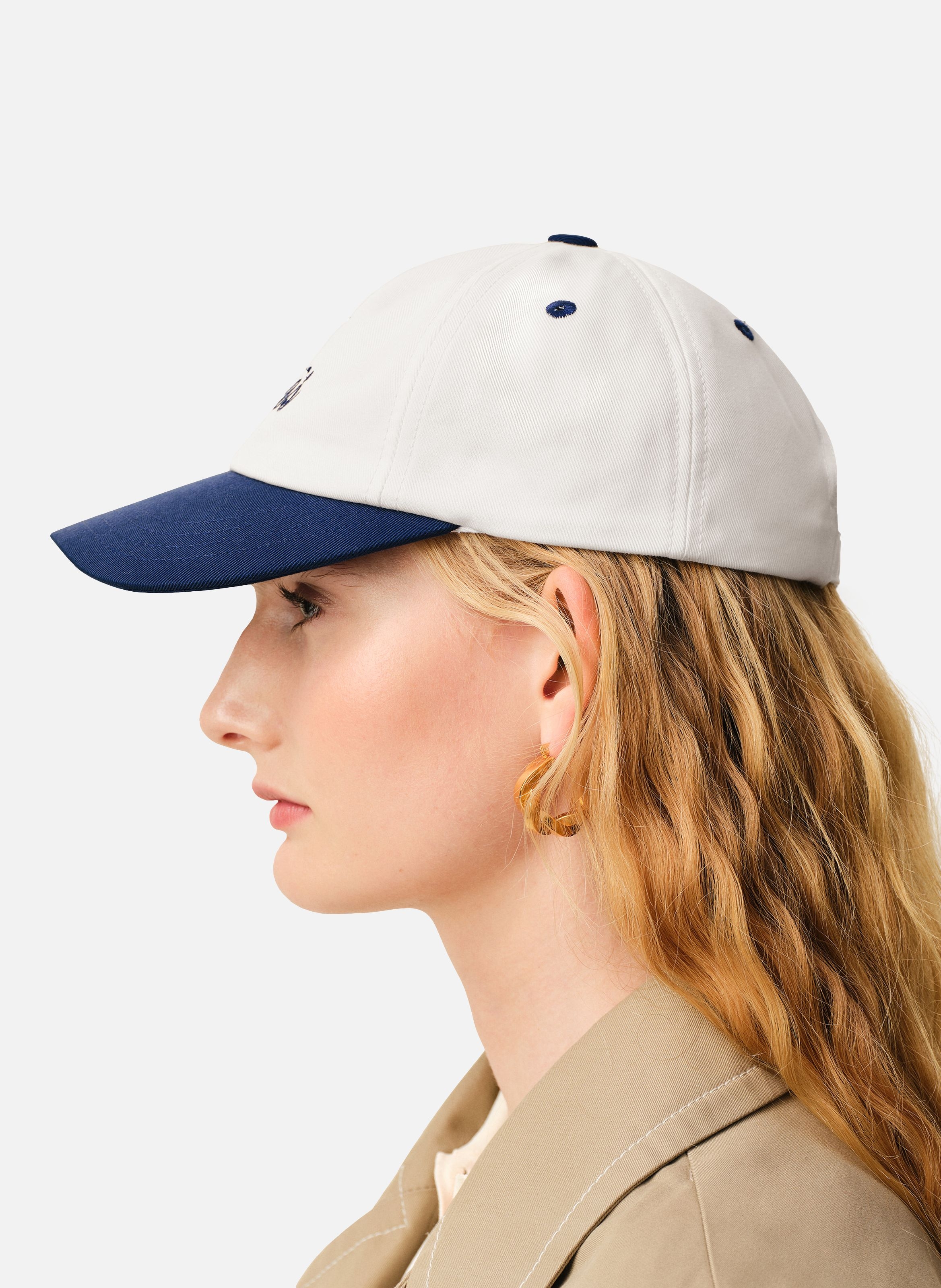 Casquette ami paris bicolore unisexe en coton AMI PARIS Bleu