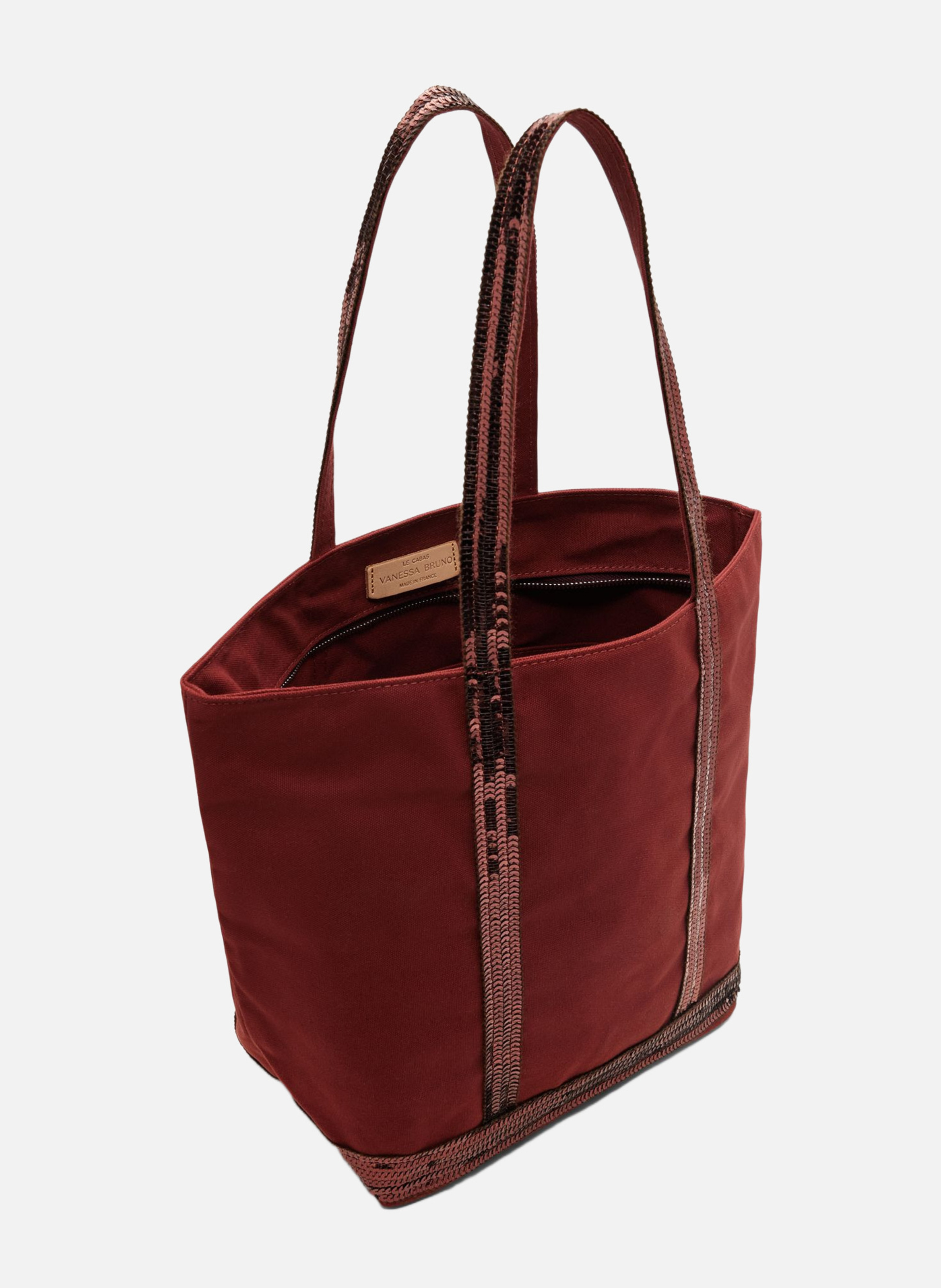 Cabas m zippé en toile VANESSA BRUNO Marron