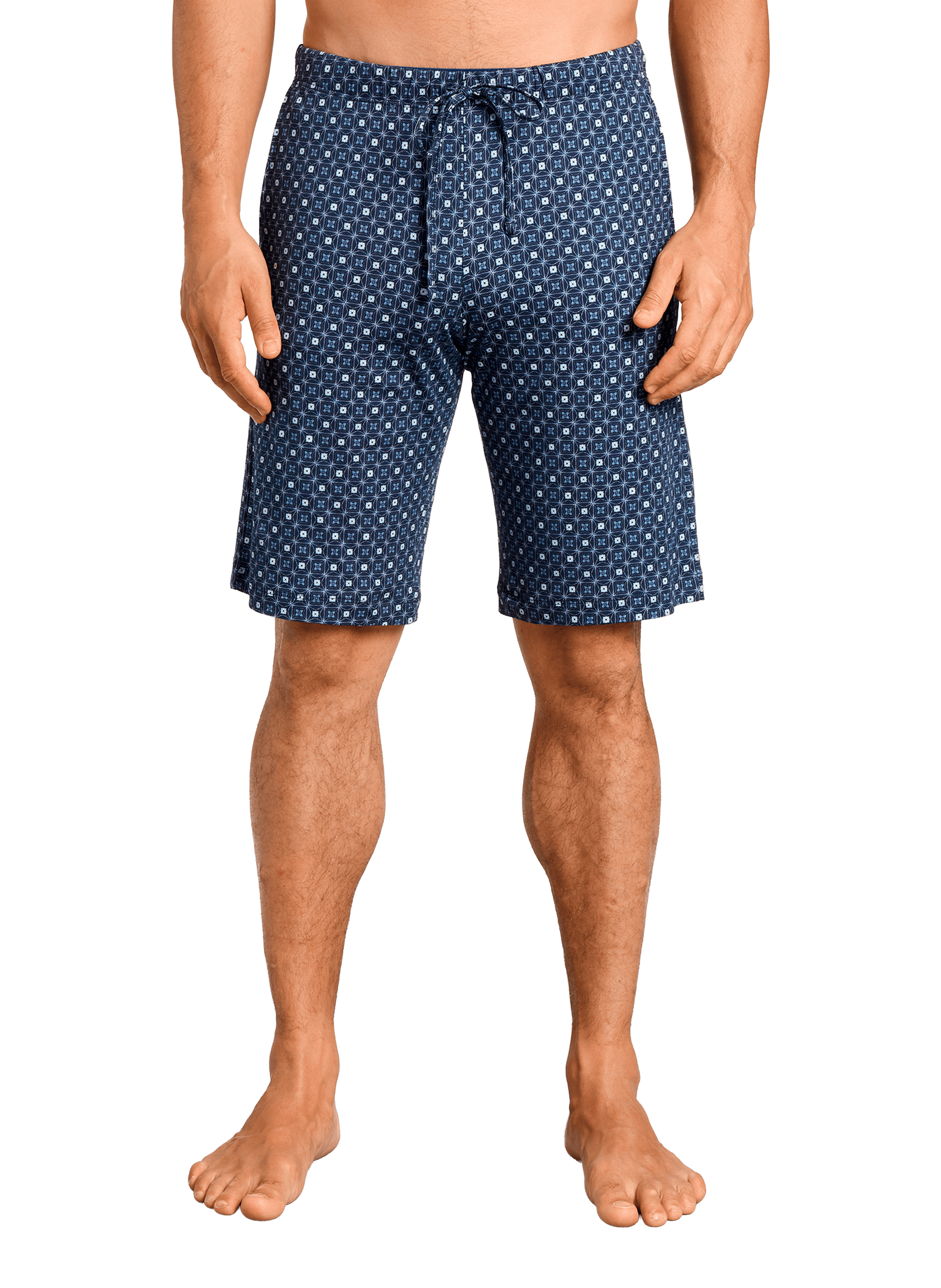 Short de pyjama à motifs en coton HANRO Bleu