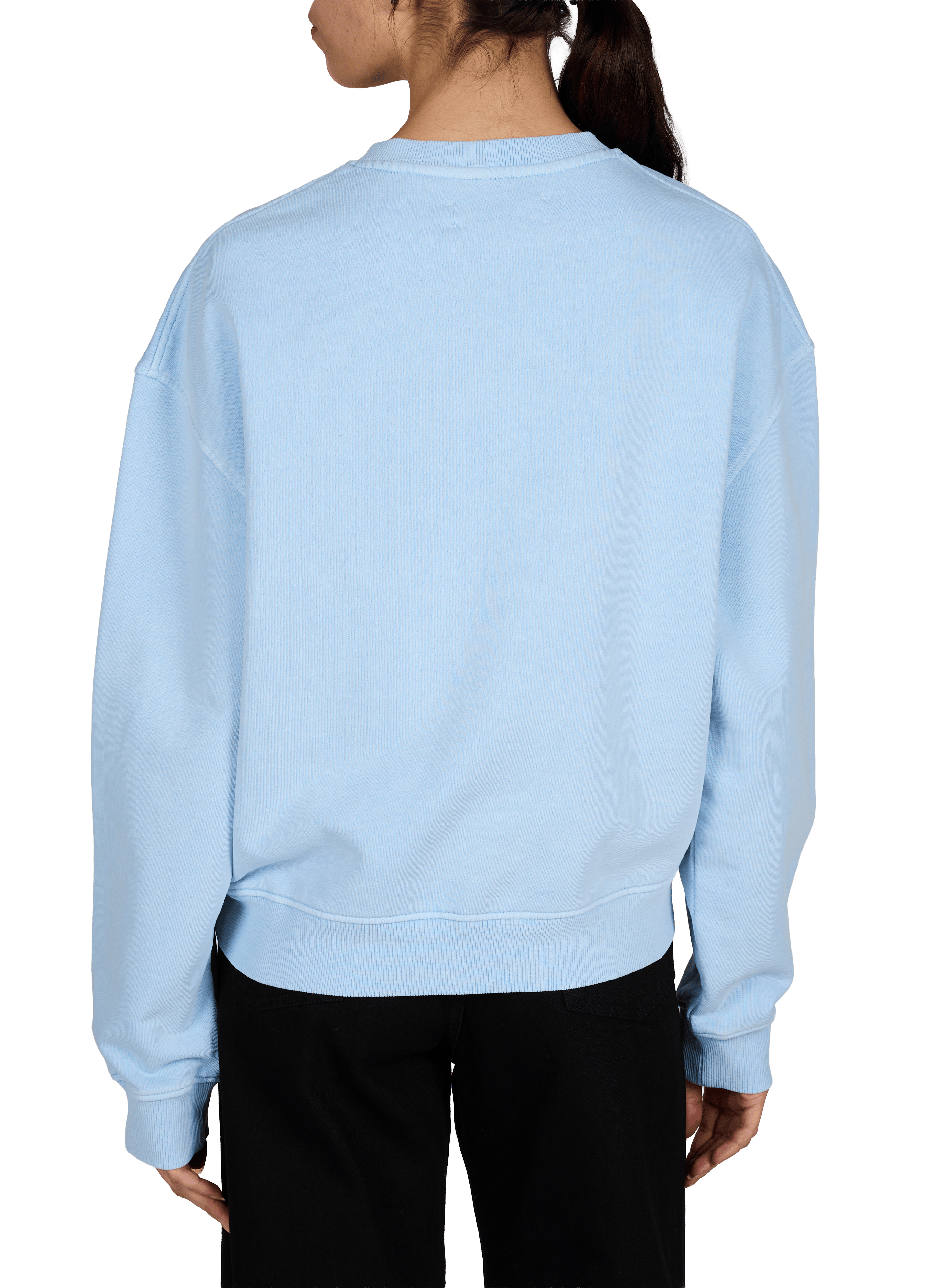 Oversized round neck cotton sweatshirt SAMSOE SAMSOE Blue