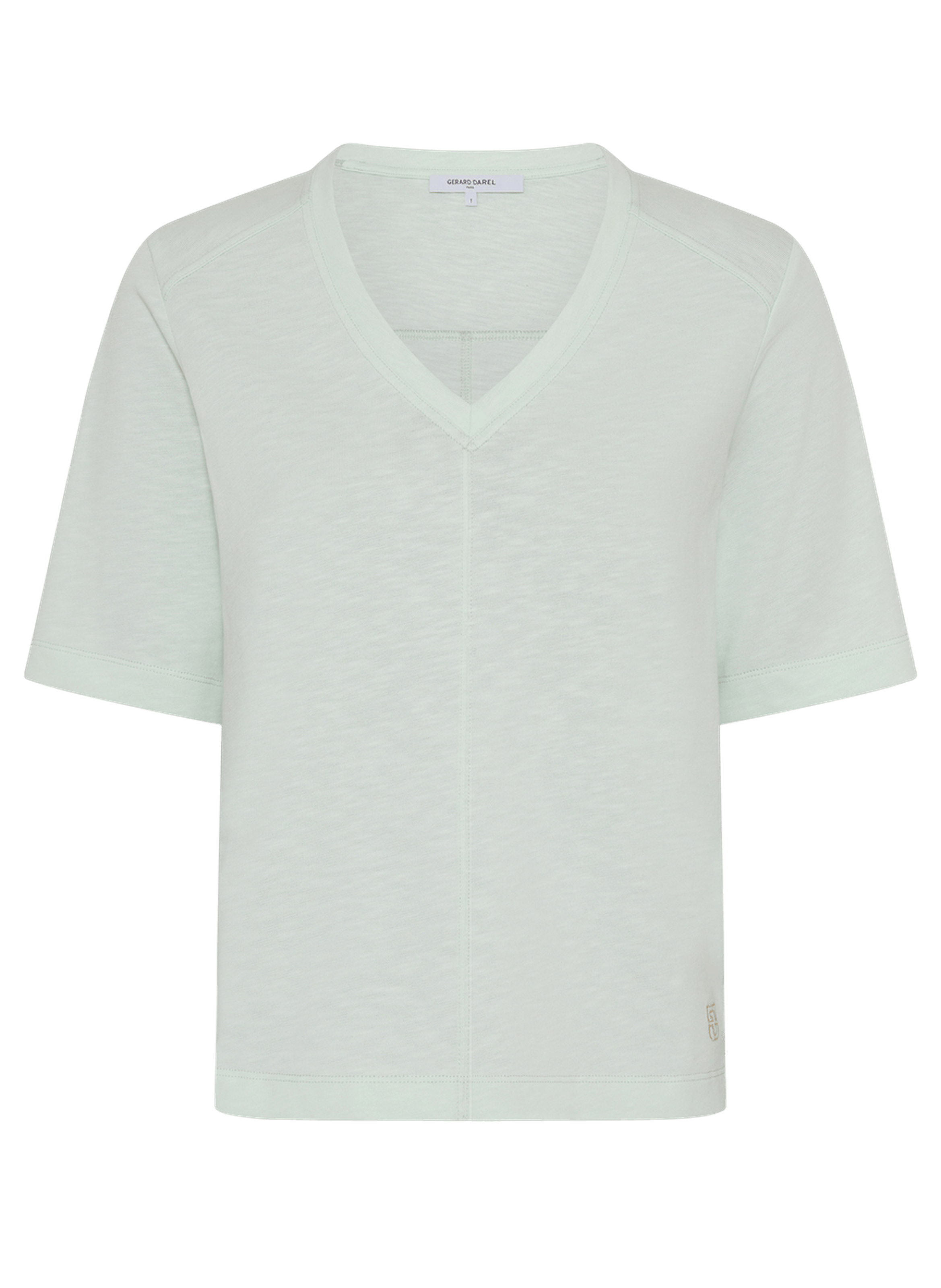 T-shirt V en coton - MARISA GERARD DAREL Vert