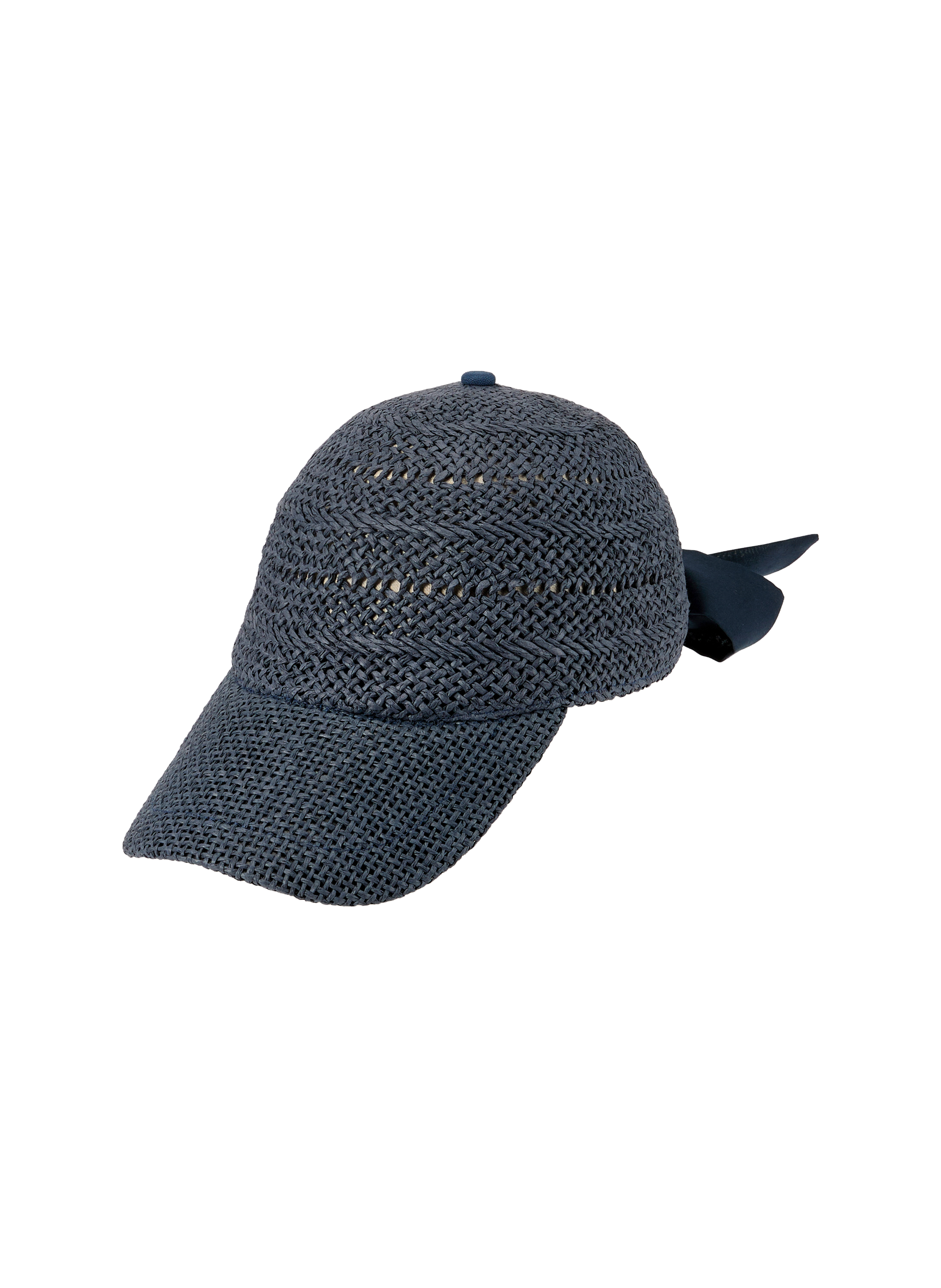 Casquette avec noeud en raphia AU PRINTEMPS PARIS Bleu
