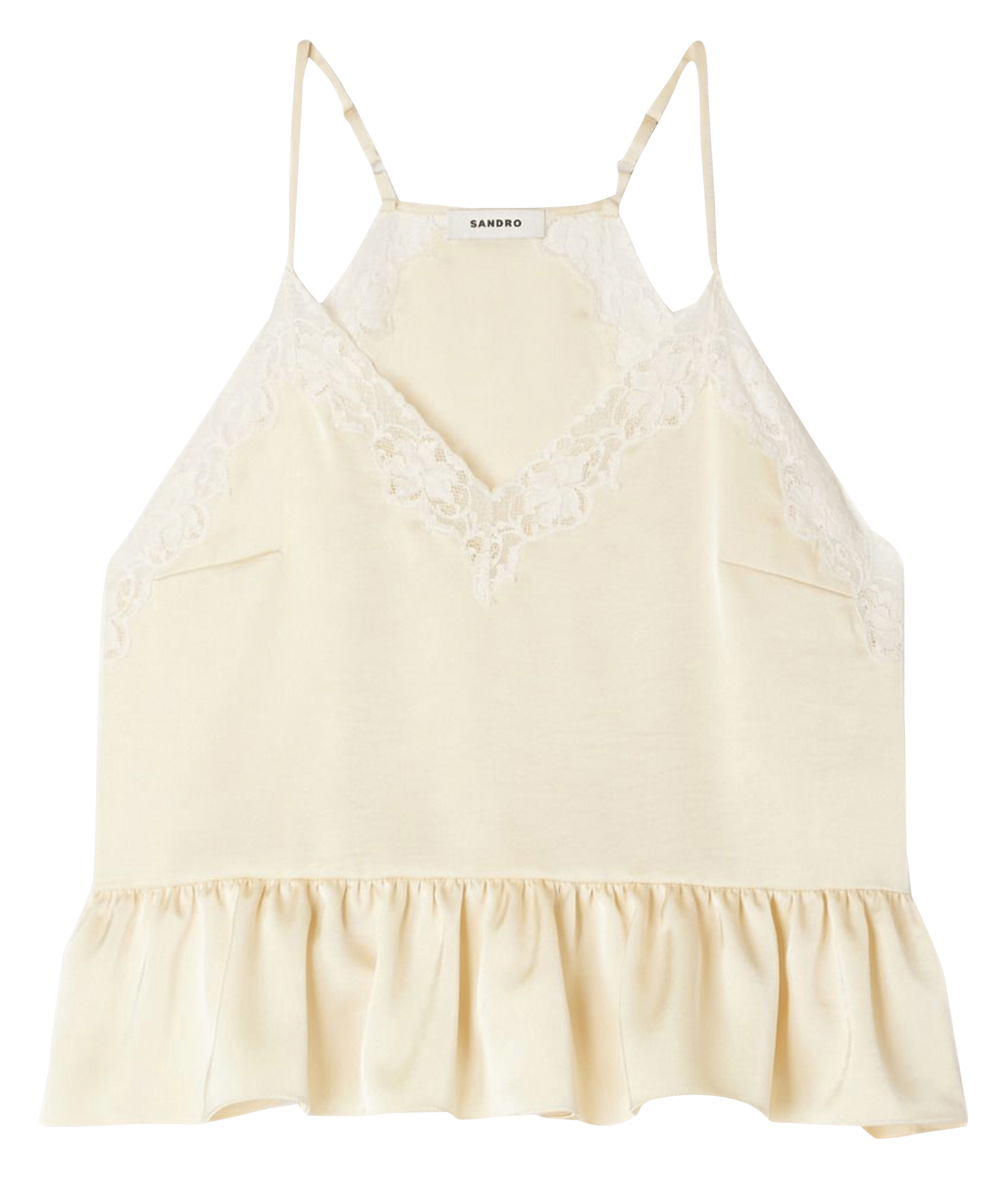 Caraco droit en satin SANDRO Jaune