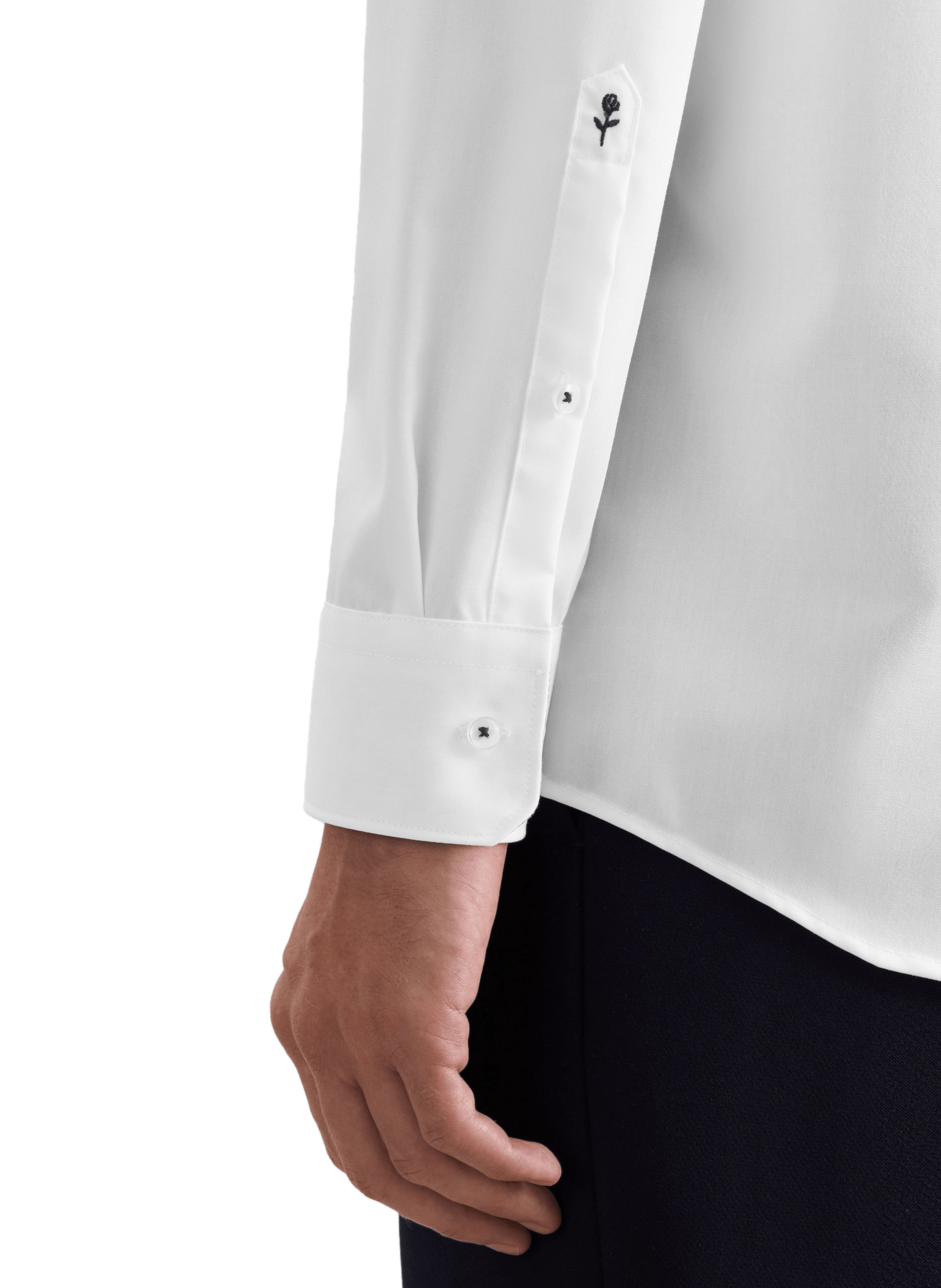 Chemise à manches longues en coton SEIDENSTICKER Blanc