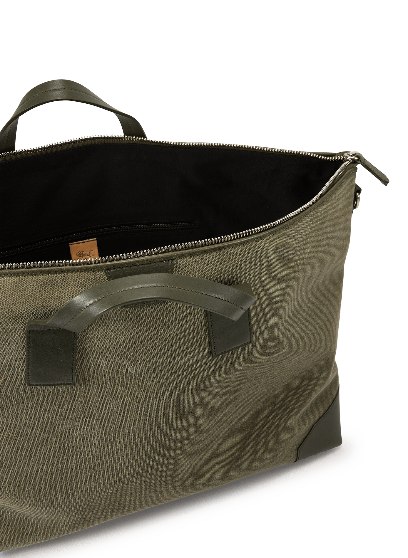 Sac week end en cuir  IL BISONTE Kaki