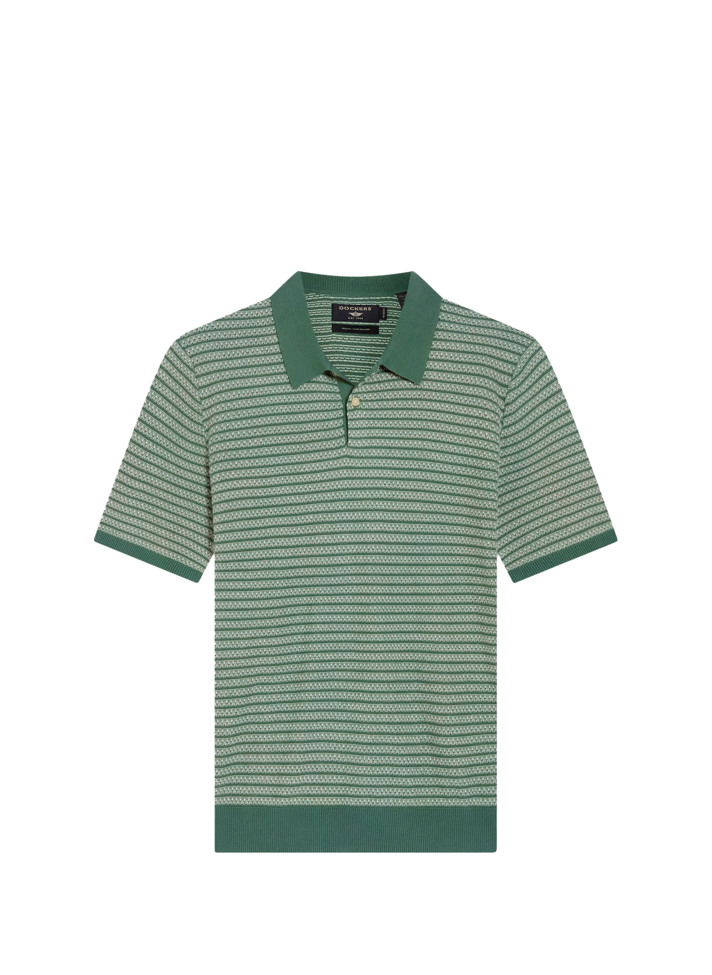 Polo rayé en coton mélangé  DOCKERS Vert